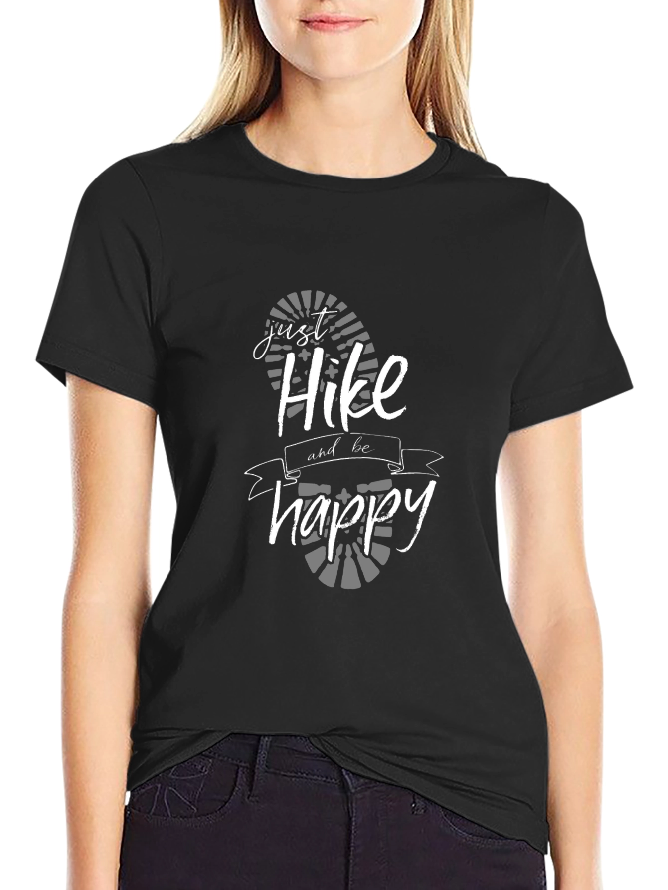Hike and Be Happy Graphic T-Shirt