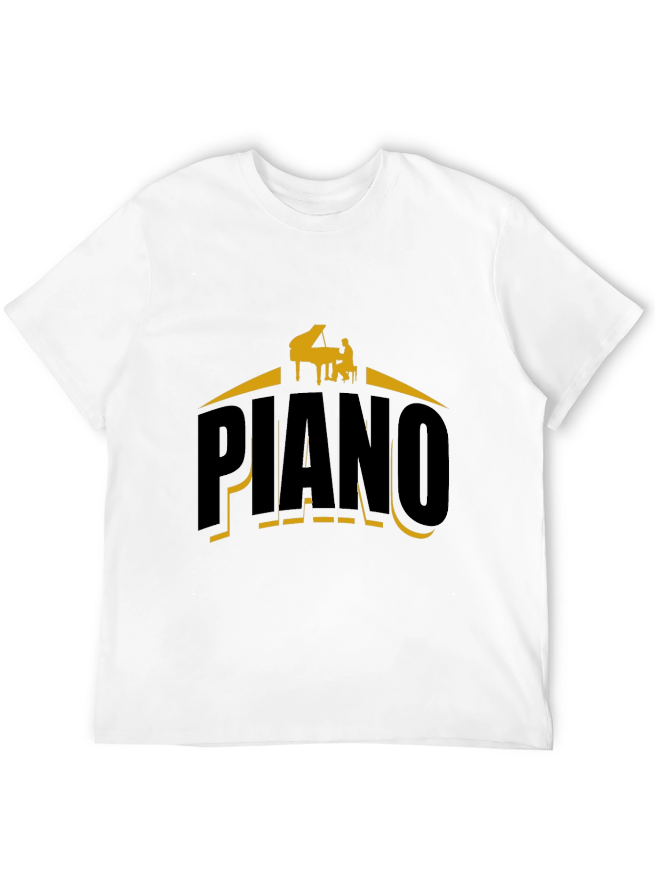 Piano Graphic Tee - Music Lovers Black T-Shirt