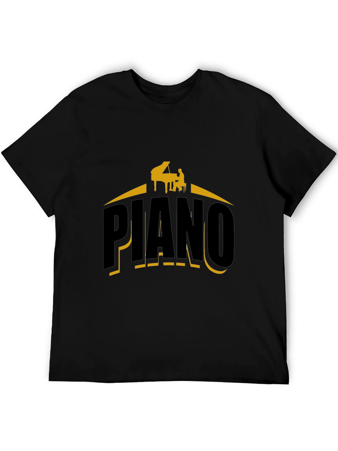 Piano Graphic Tee - Music Lovers Black T-Shirt