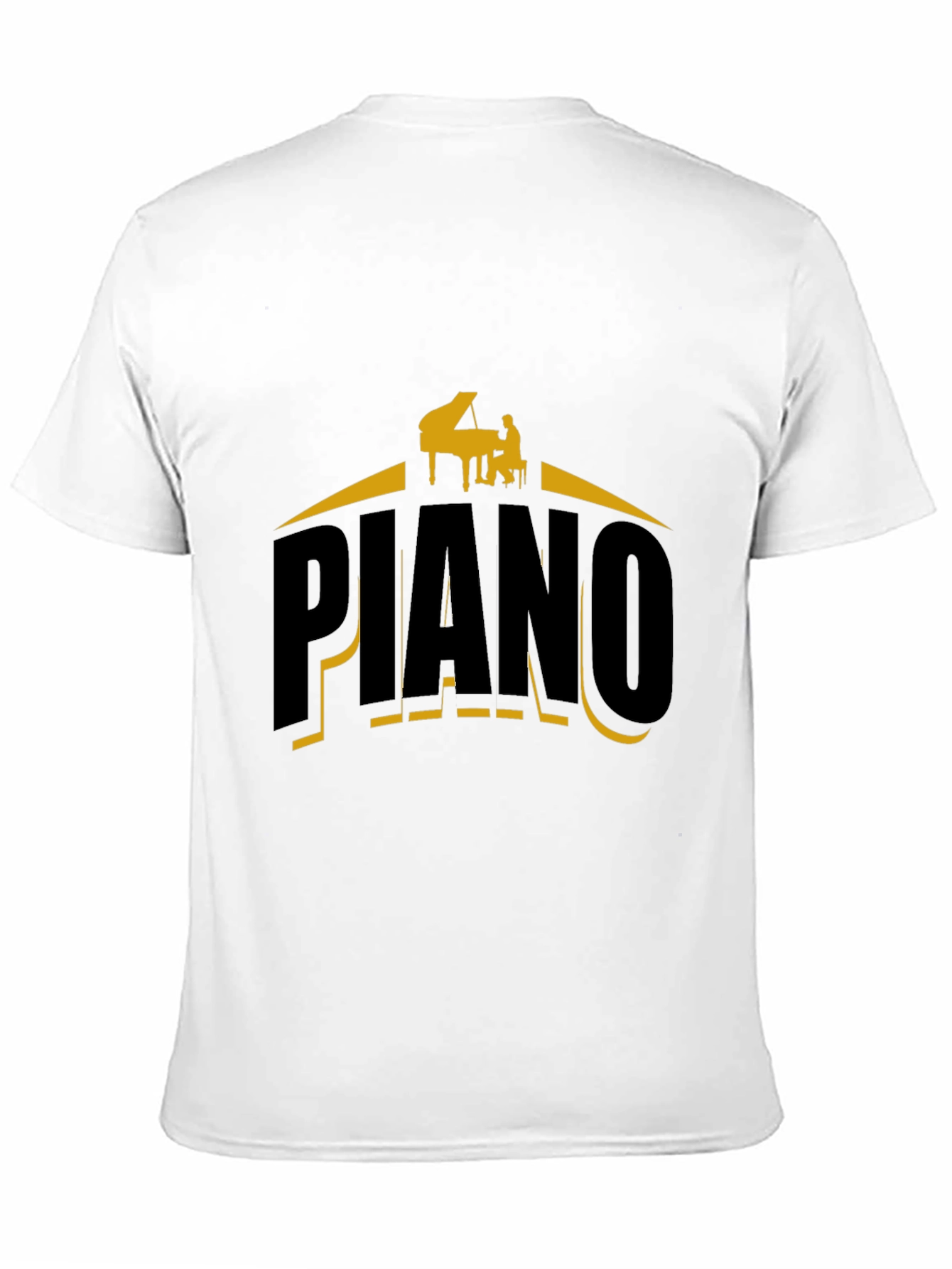 Piano Graphic Tee - Music Lovers Black T-Shirt