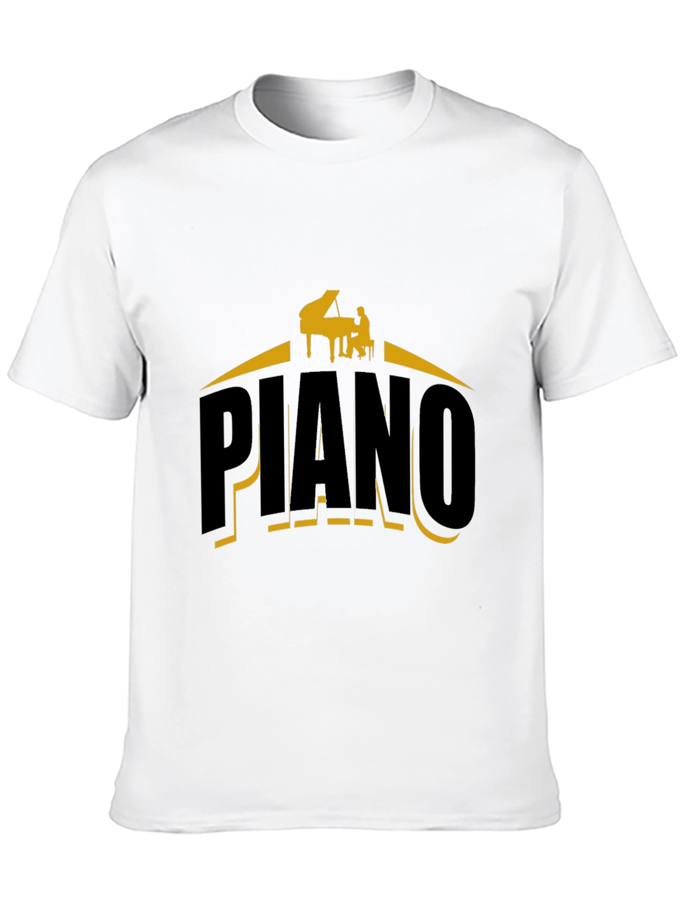 Piano Graphic Tee - Music Lovers Black T-Shirt