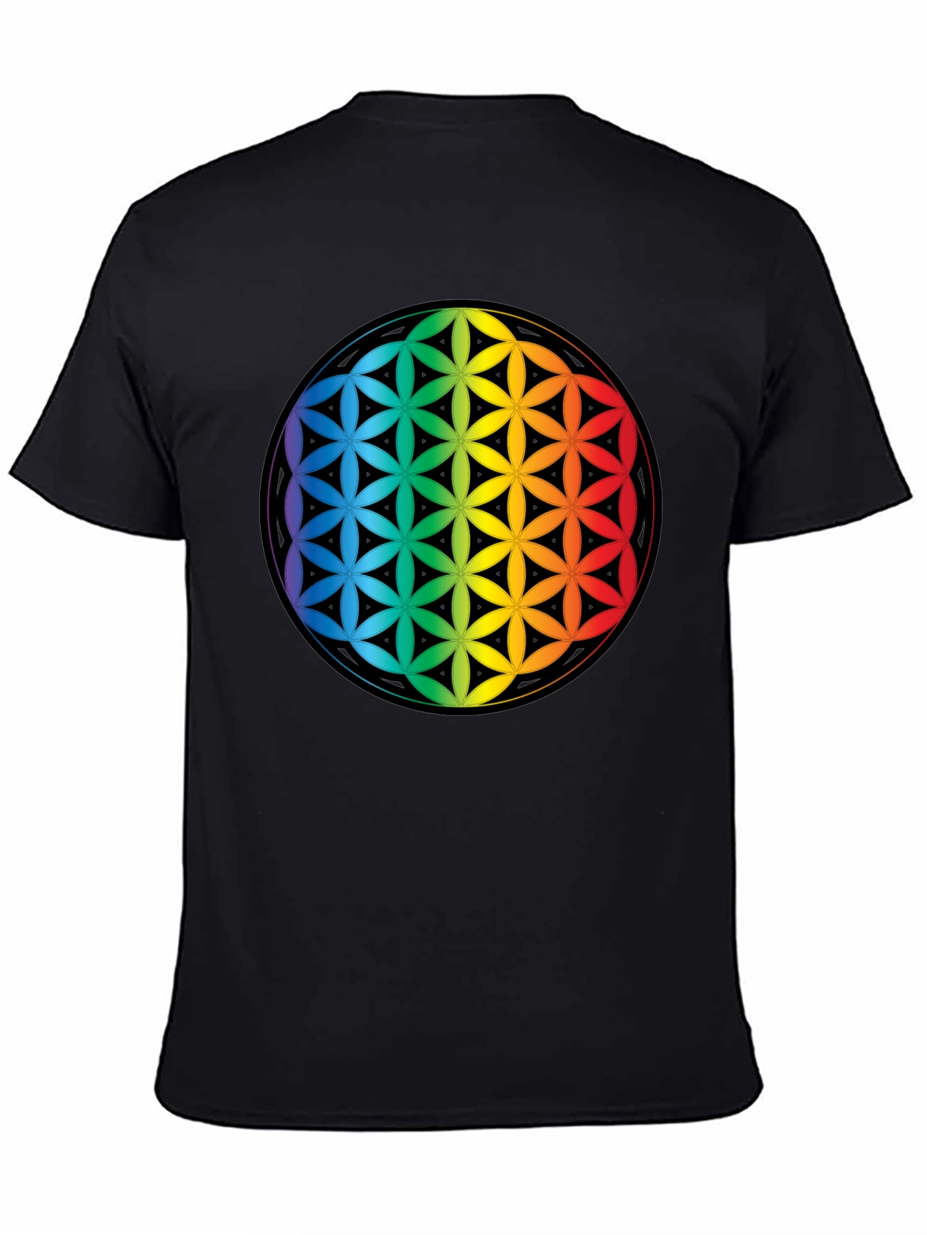 Rainbow Flower of Life Graphic Tee