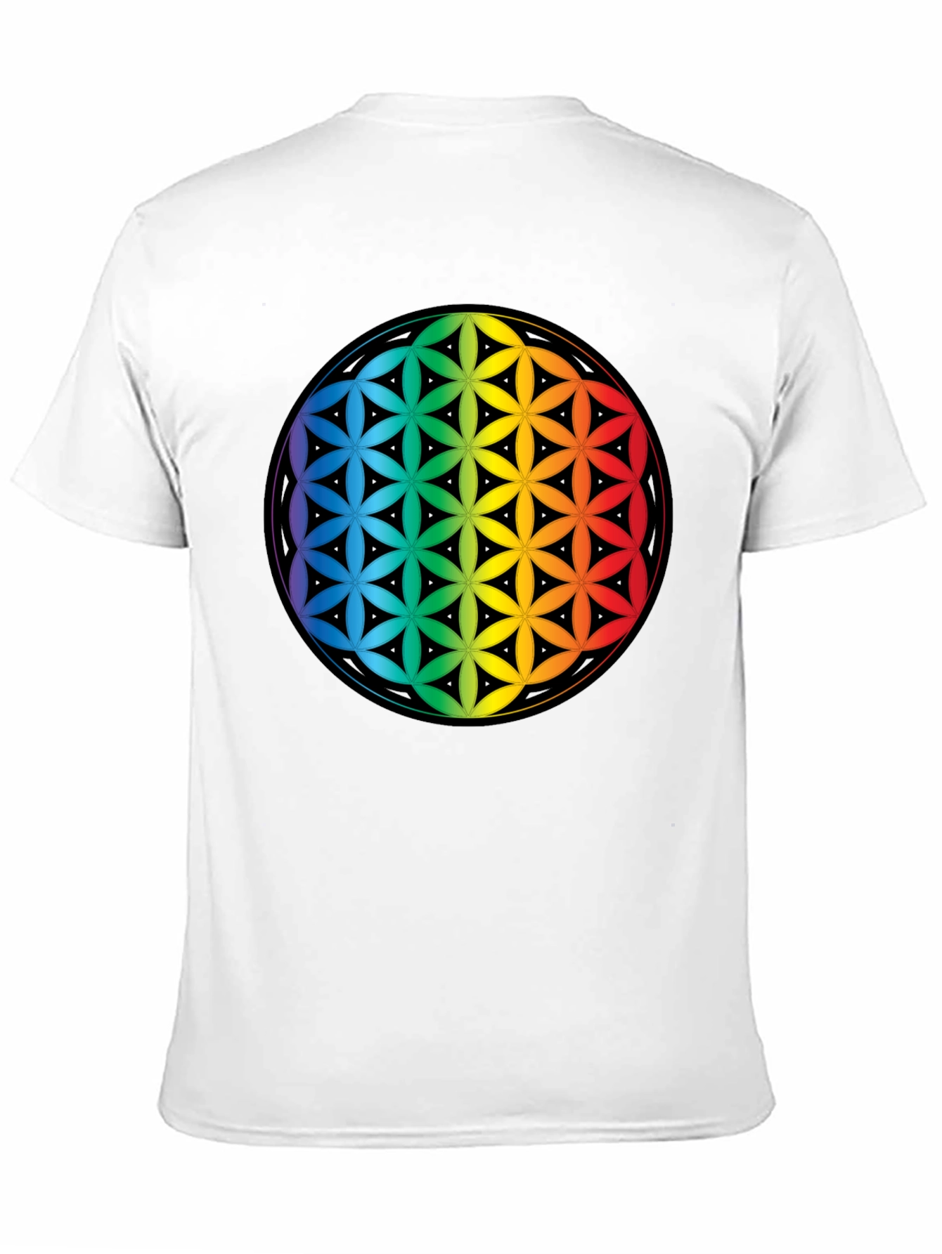 Rainbow Flower of Life Graphic Tee