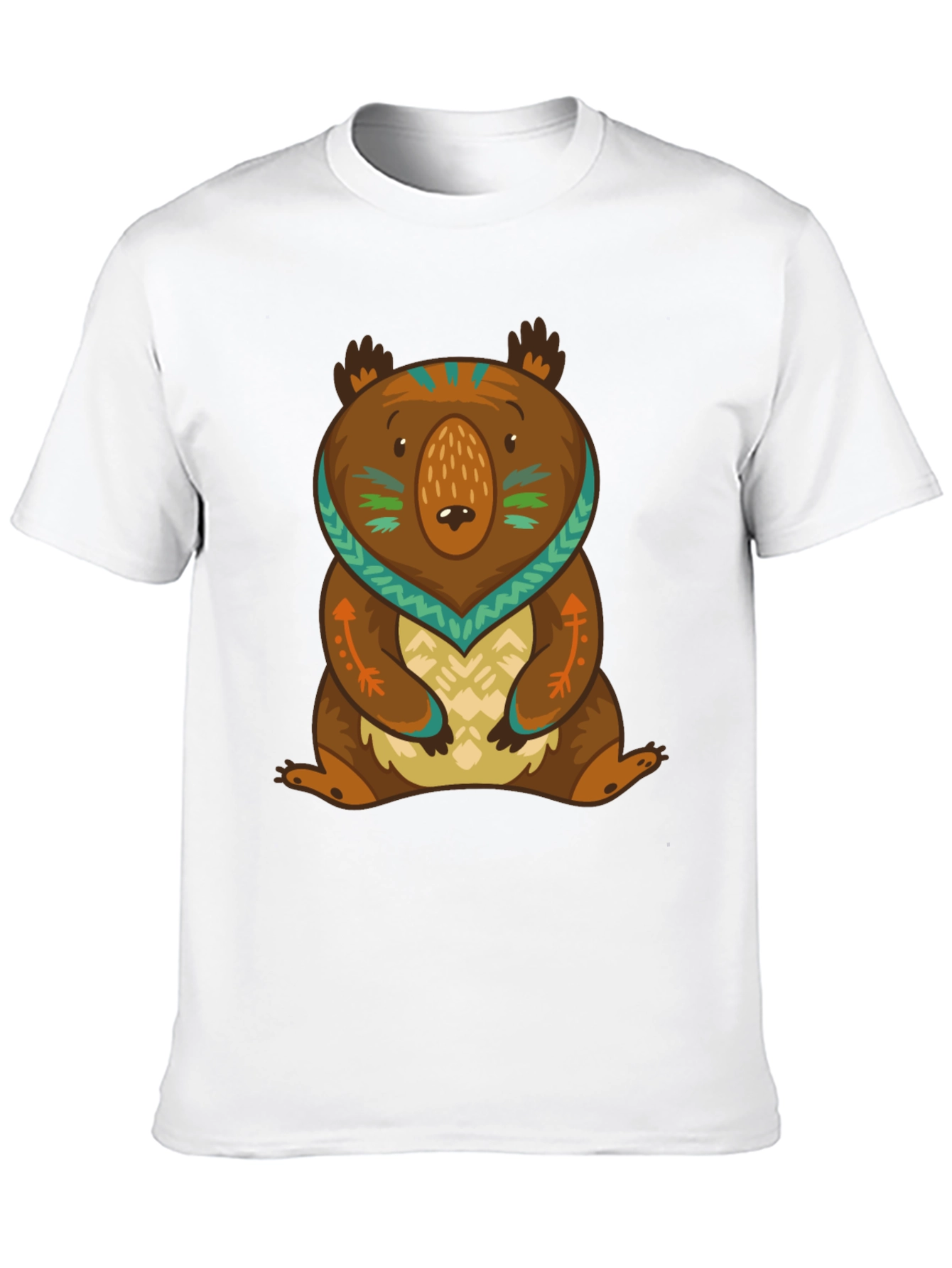 Bear Graphic Print Tee - Black