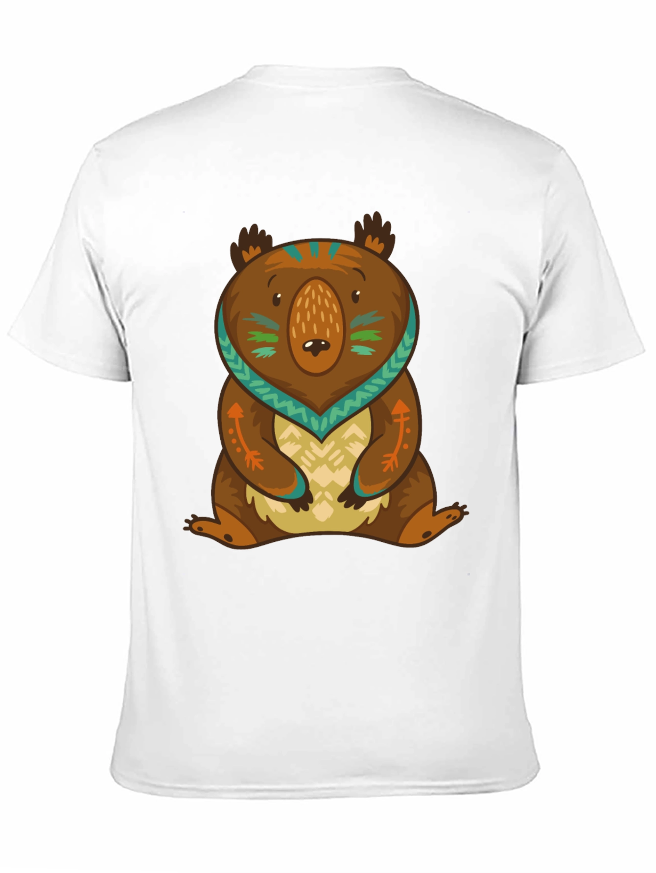 Bear Graphic Print Tee - Black