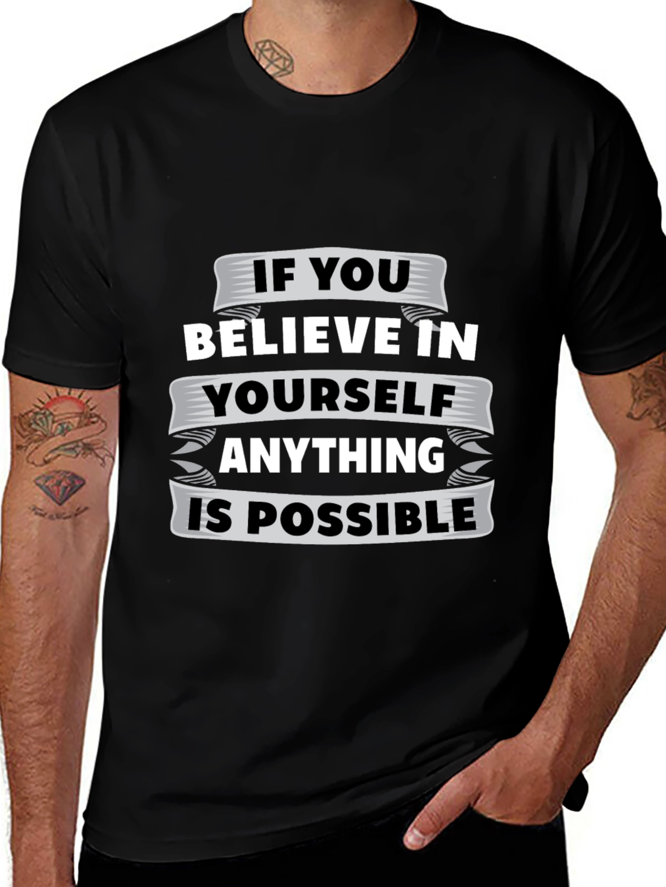 Believe In Yourself Graphic Tee - Motivational T-Shirt