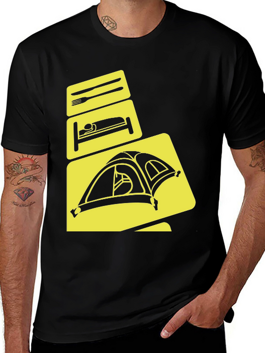 Camping Mode T-Shirt: Eat Sleep Tent Repeat
