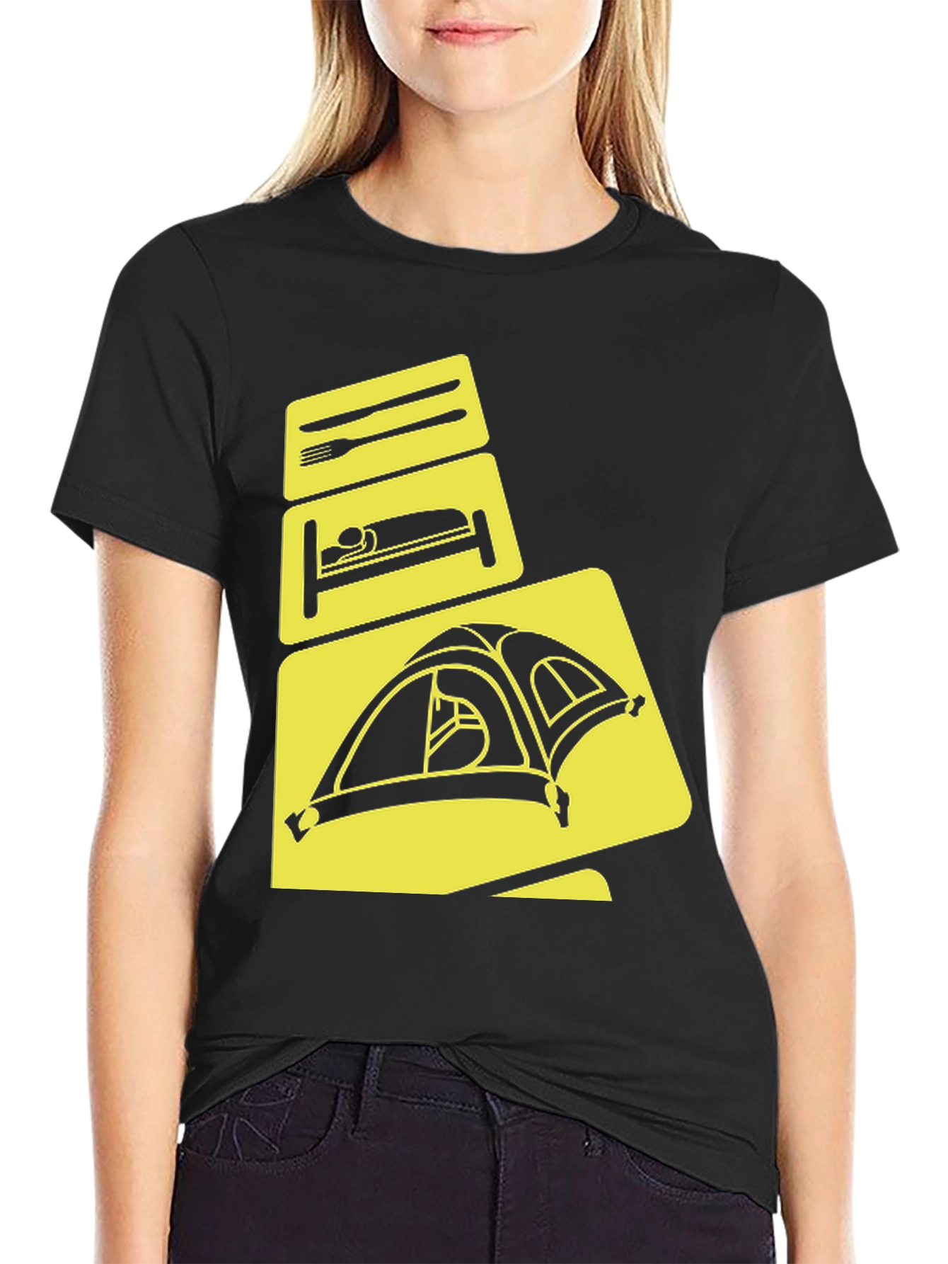 Camping Mode T-Shirt: Eat Sleep Tent Repeat