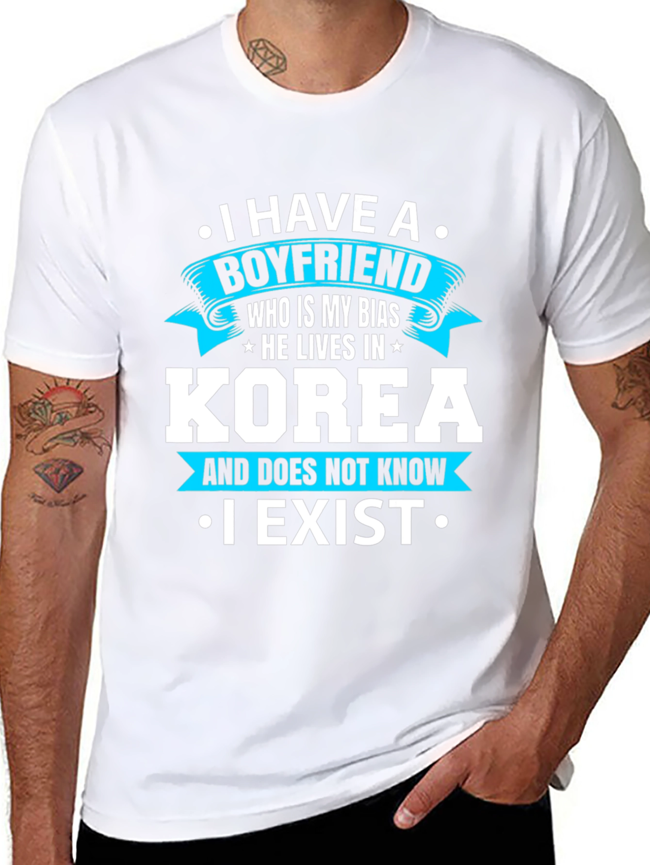 I Have A Boyfriend Korea Funny T-Shirt