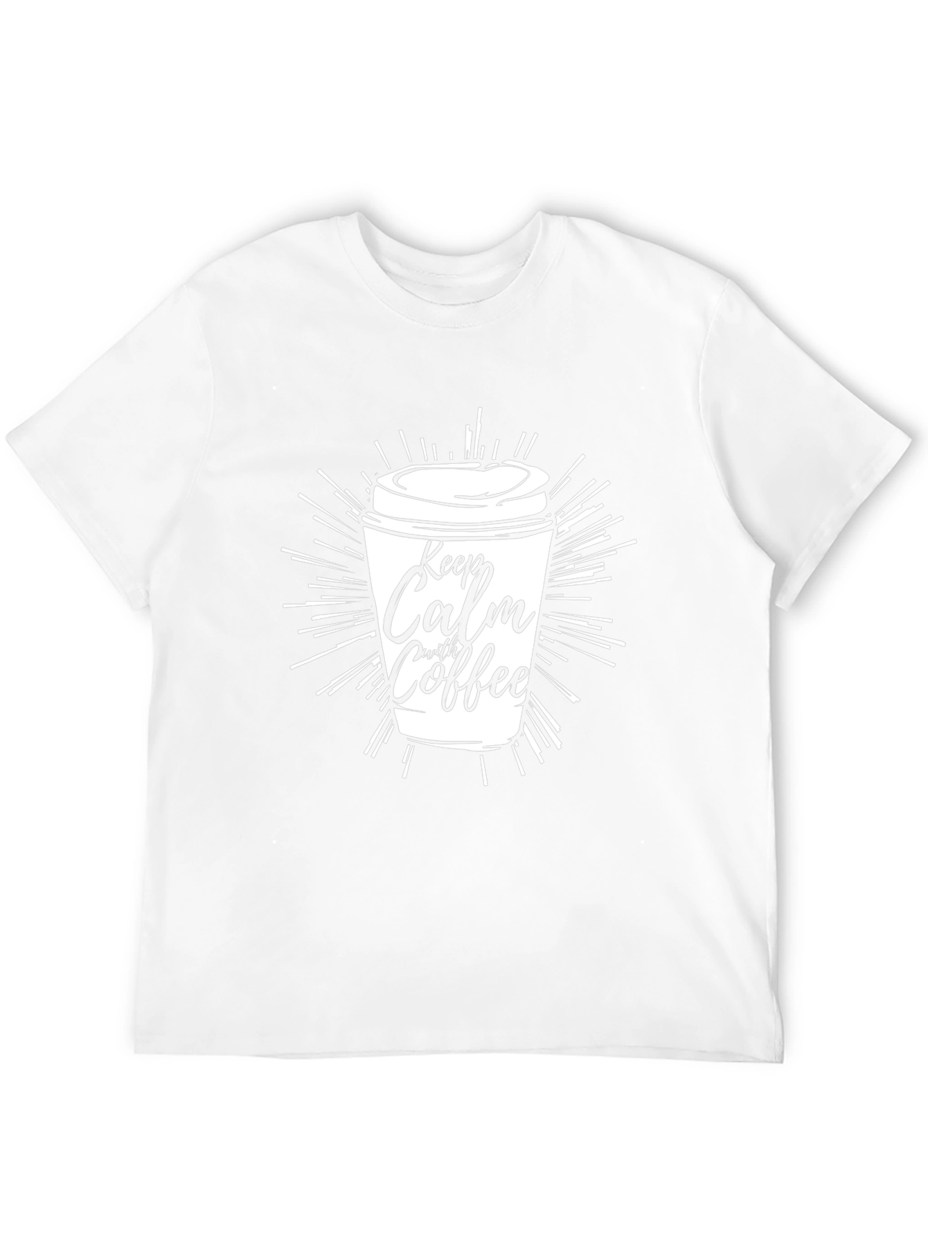 Keep Calm With Coffee Black Graphic T-Shirt