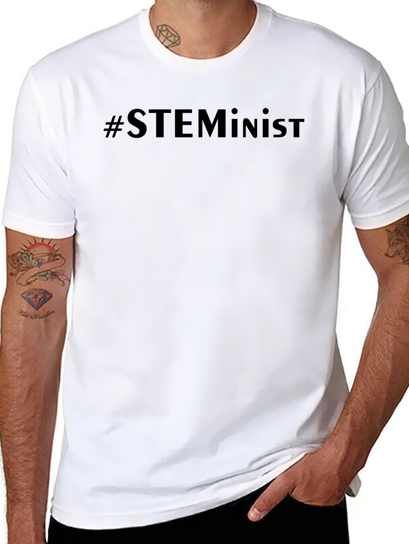 #STEMinist Black T-Shirt - Empowering STEM Feminists