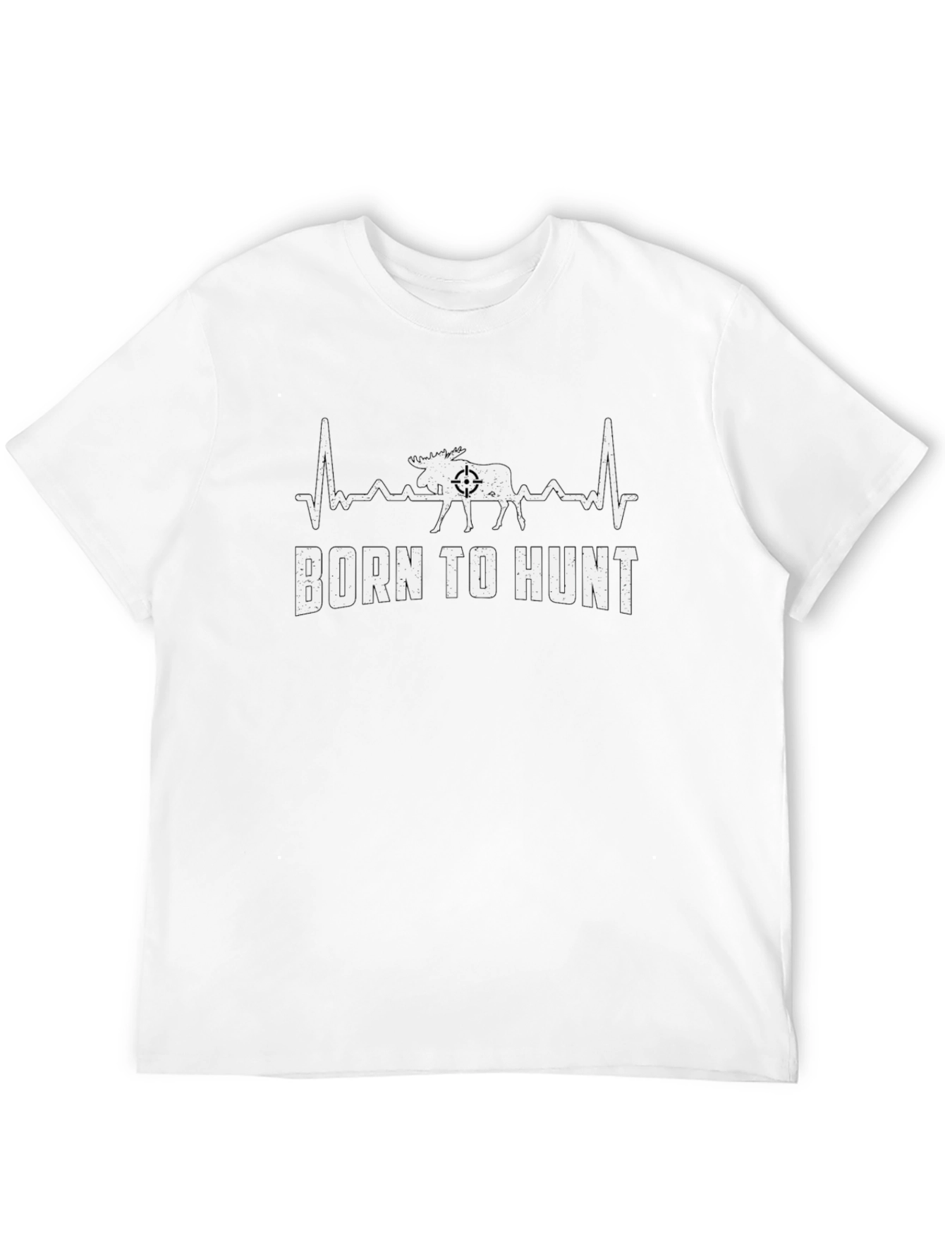 Born to Hunt Moose Heartbeat T-Shirt