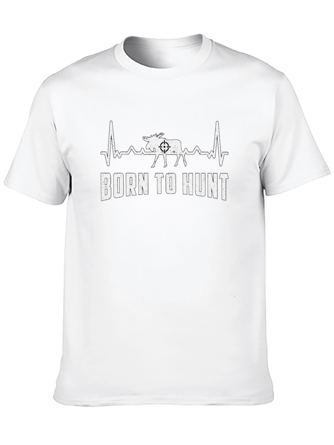 Born to Hunt Moose Heartbeat T-Shirt