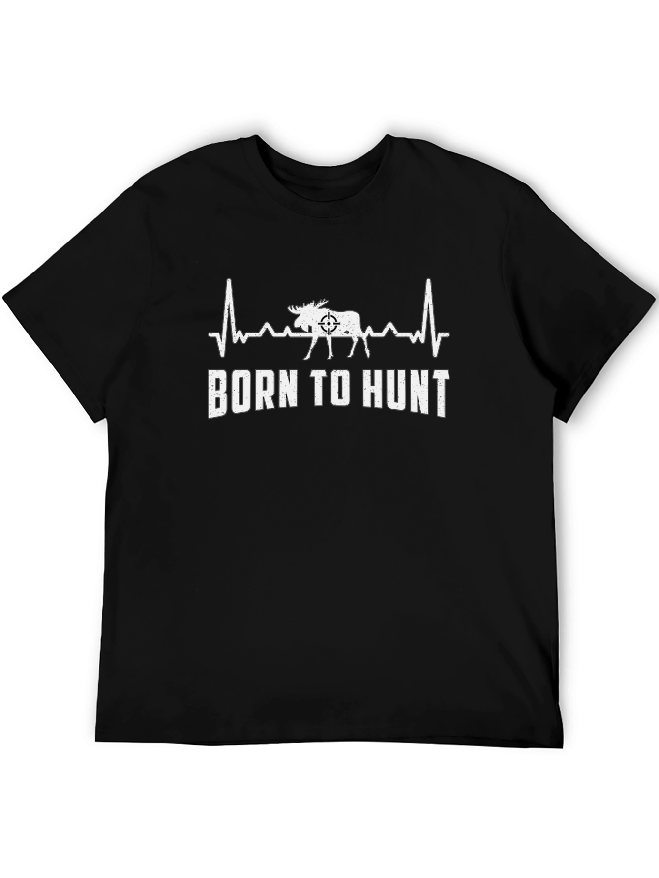 Born to Hunt Moose Heartbeat T-Shirt