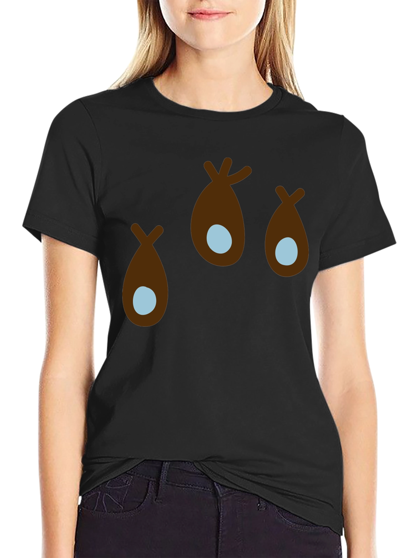 Brown Seed Pods T-Shirt - Black Tee