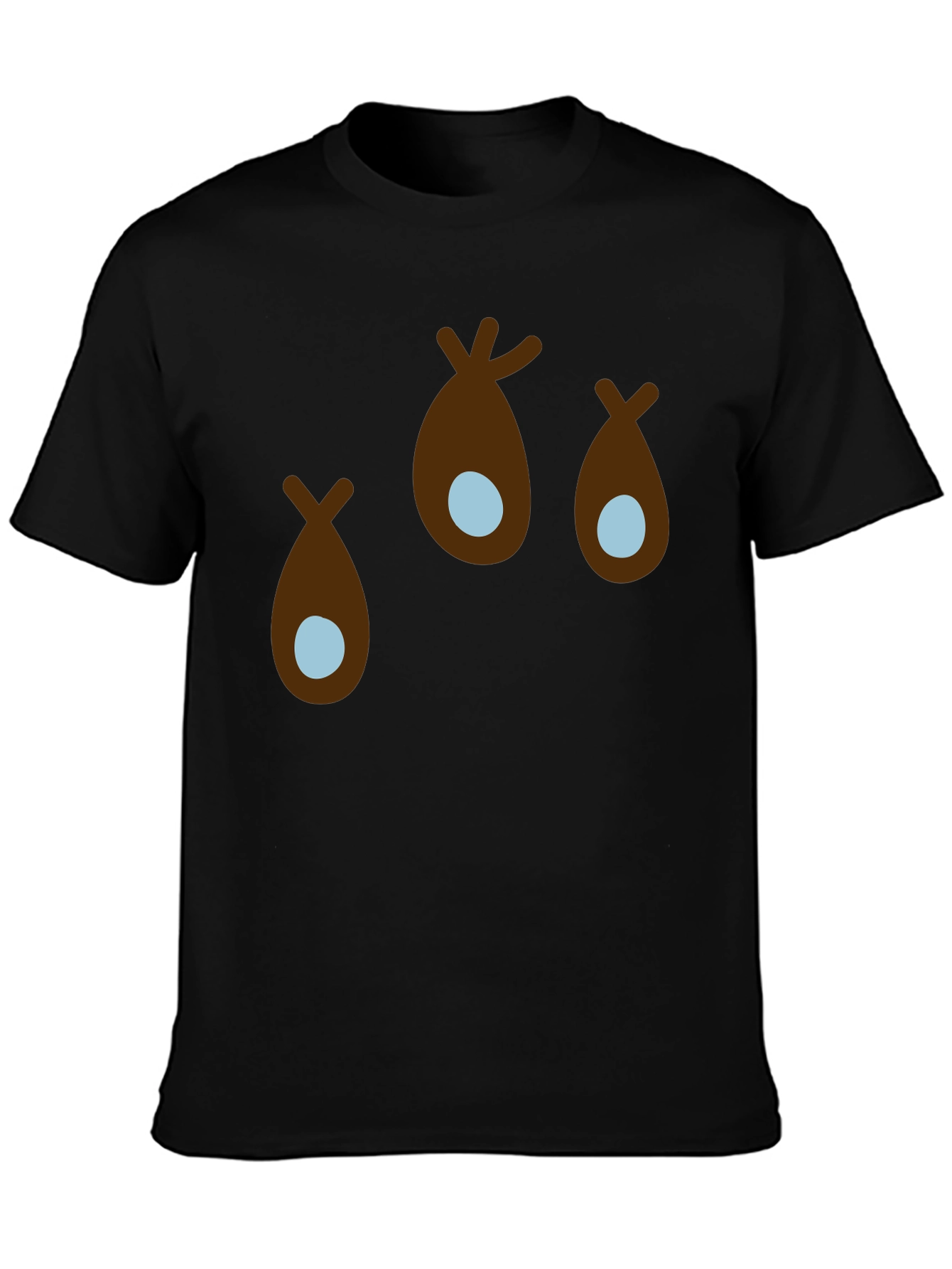 Brown Seed Pods T-Shirt - Black Tee
