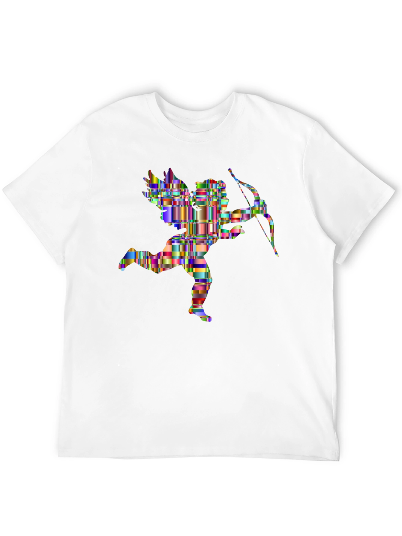 Abstract Cupid Graphic Tee - Stylish Black T-Shirt