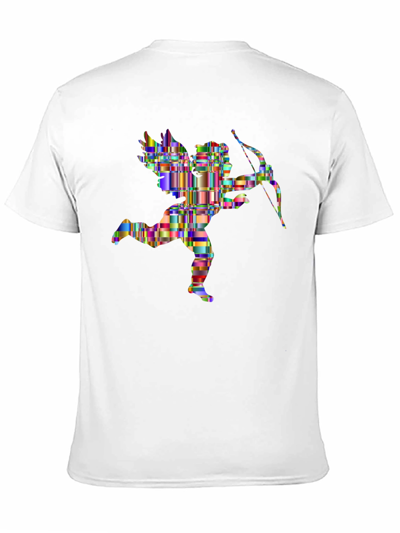 Abstract Cupid Graphic Tee - Stylish Black T-Shirt