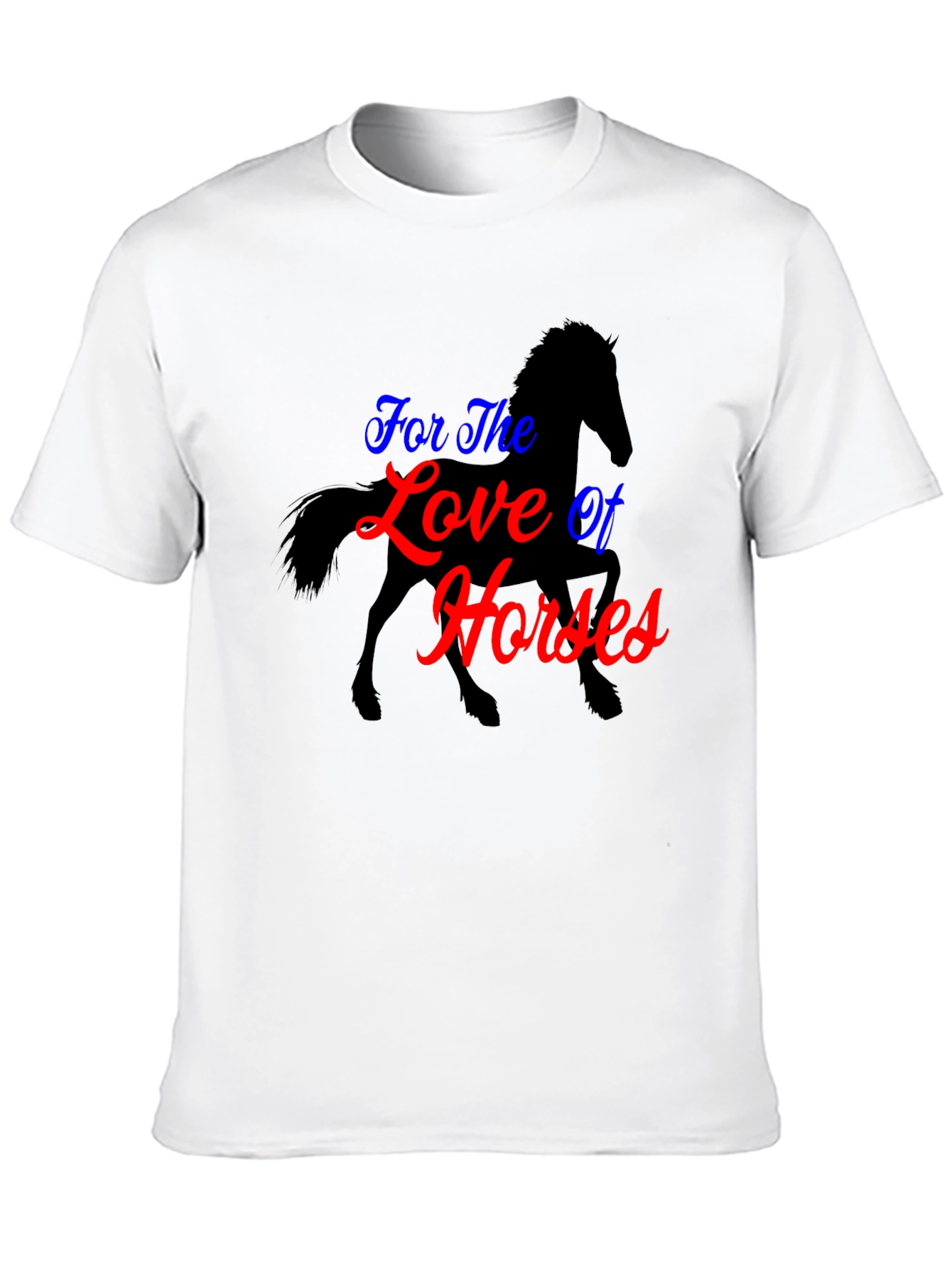 For the Love of Horses Black T-Shirt