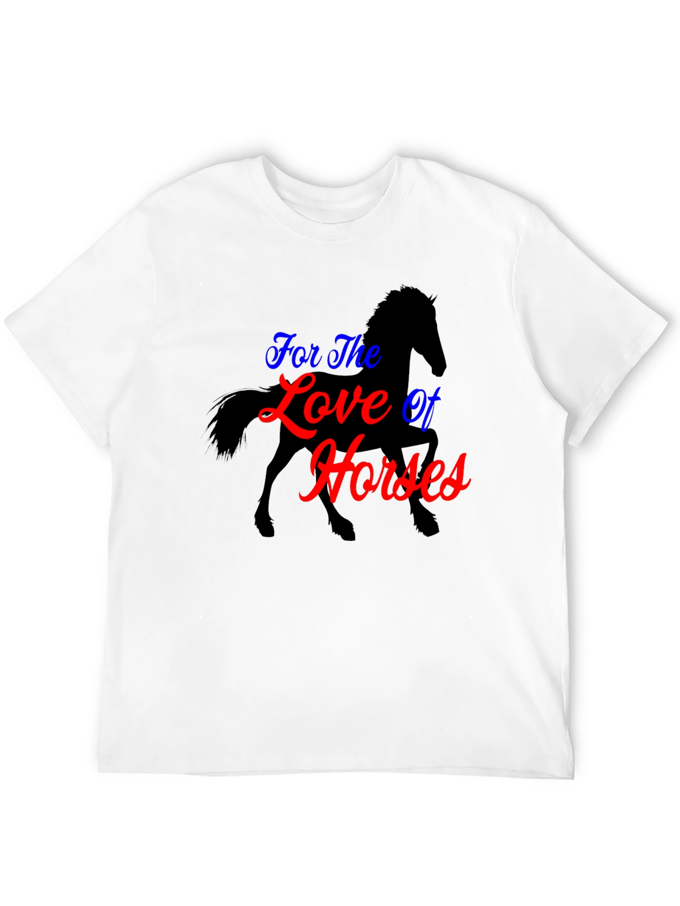 For the Love of Horses Black T-Shirt