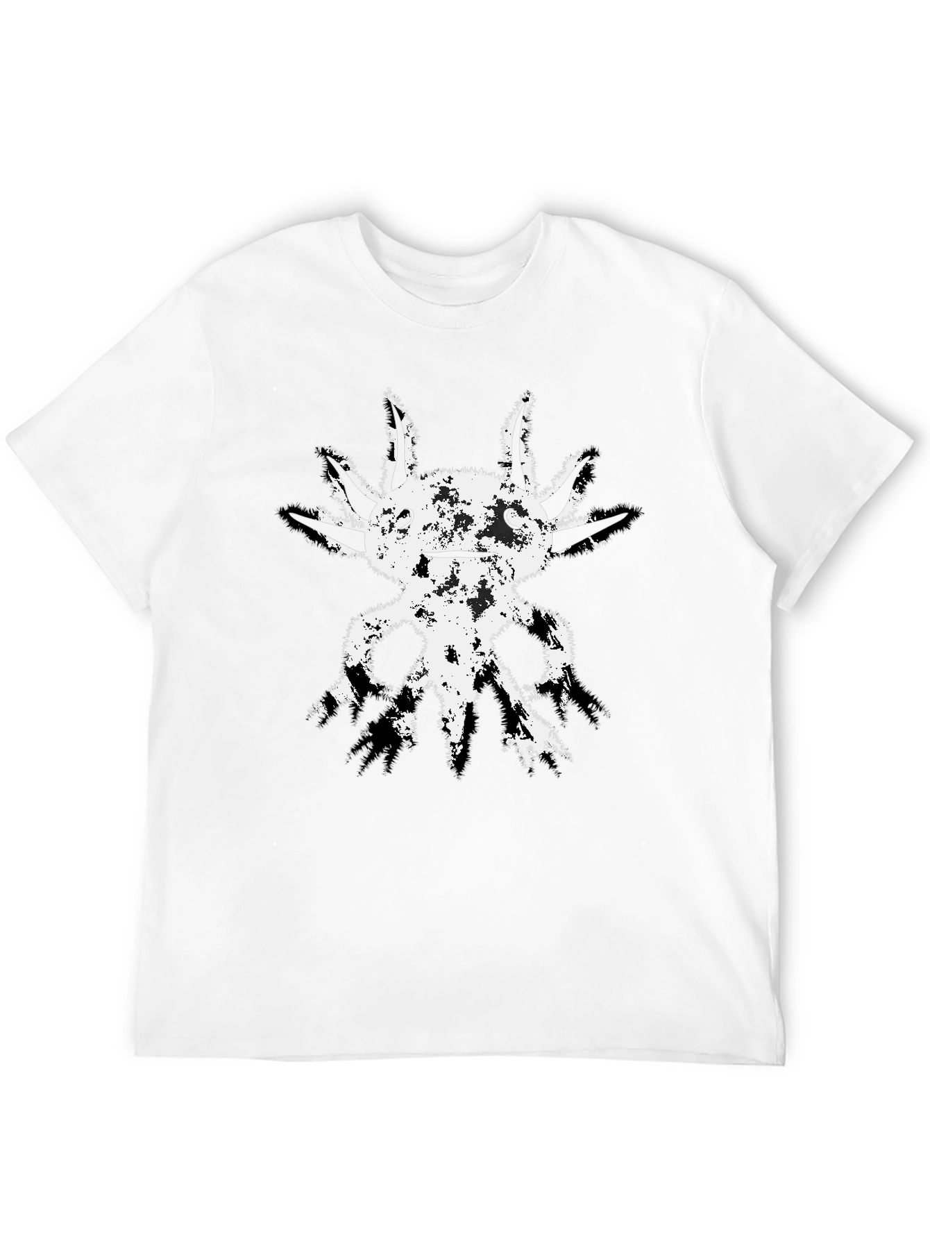 Axolotl Graphic Tee - Distressed Print Black T-Shirt