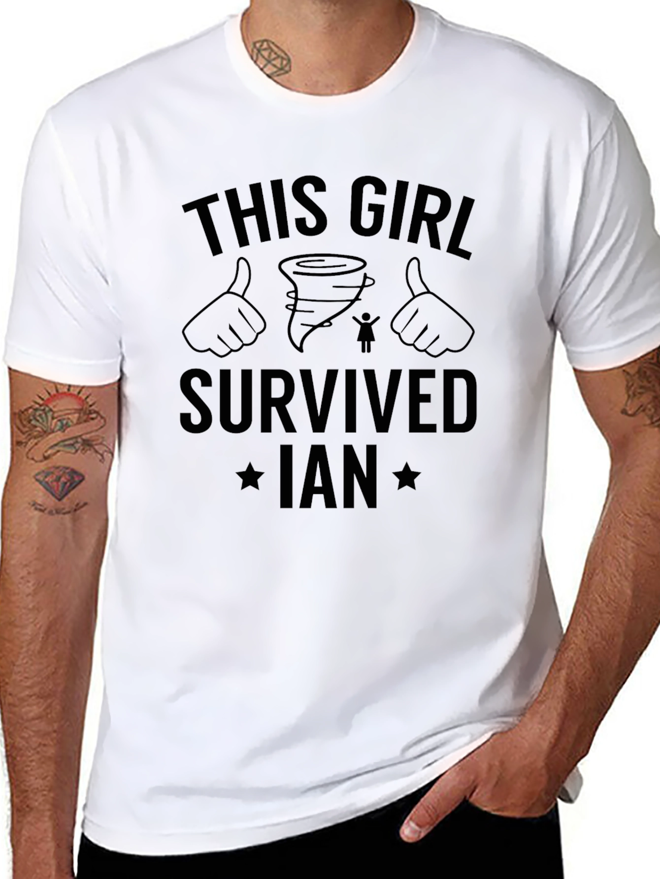 This Girl Survived Ian Black T-Shirt