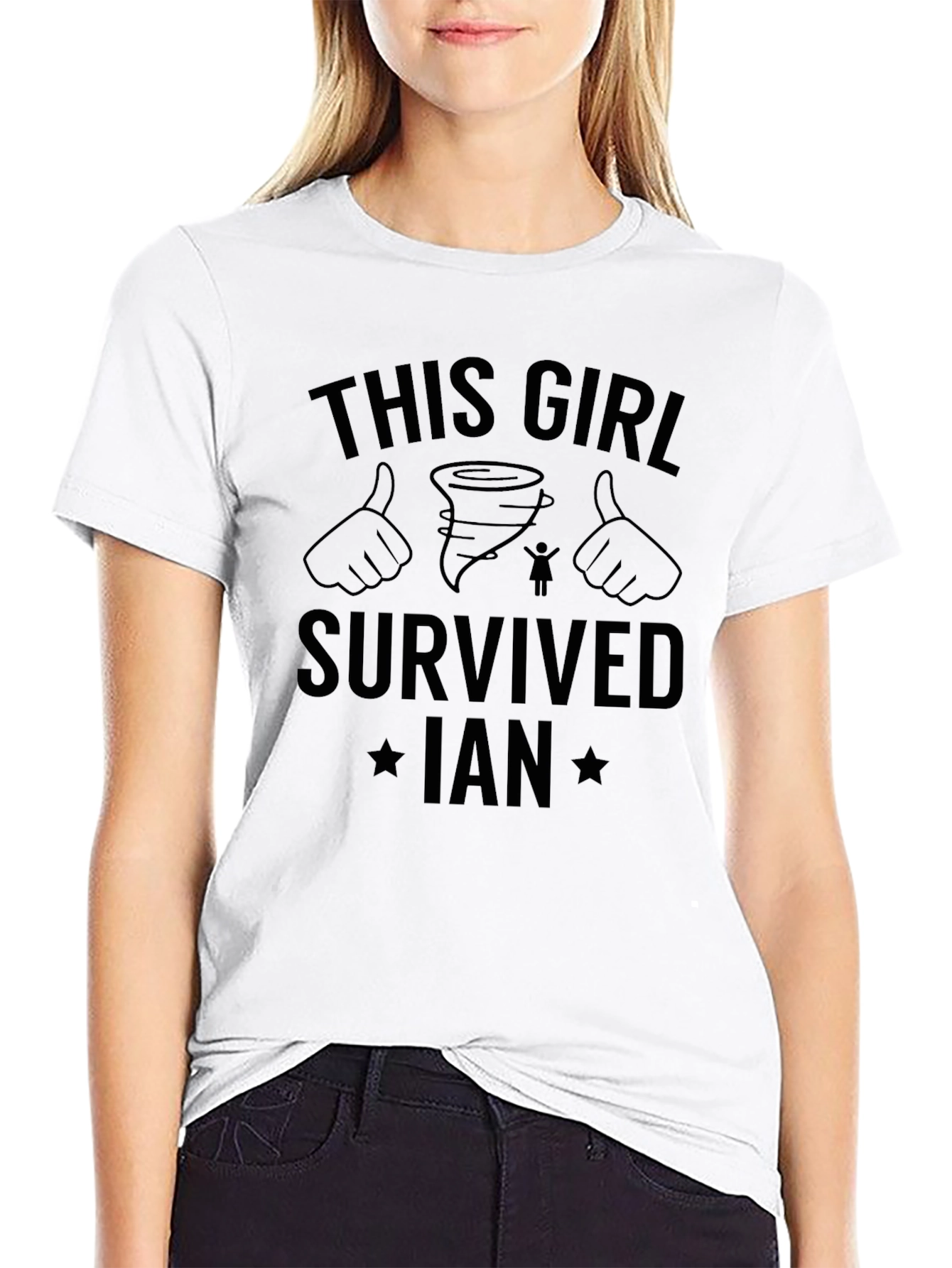 This Girl Survived Ian Black T-Shirt