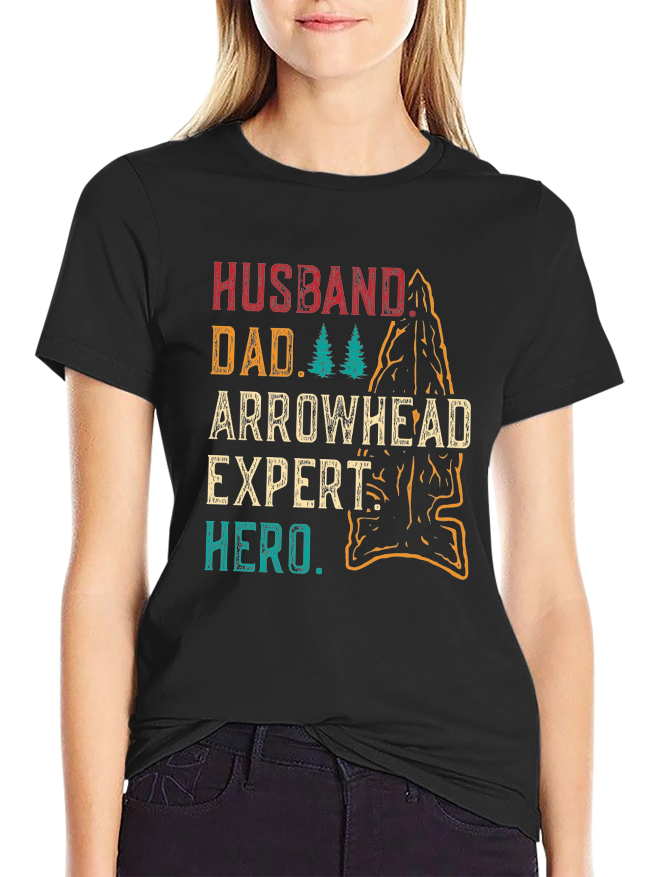 Husband Dad Arrowhead Expert Hero T-Shirt