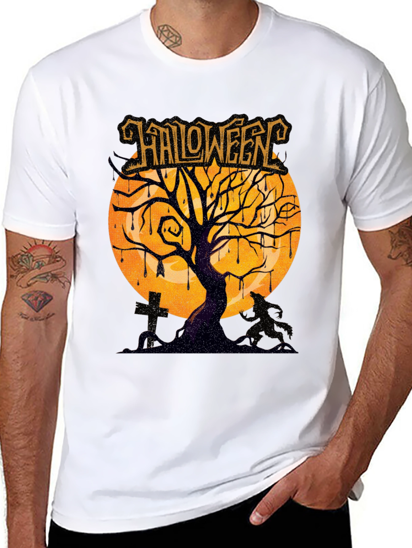 Halloween Tree Graphic Tee