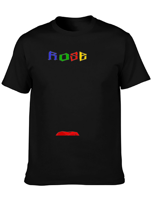 Retro Rose Graphic Tee - Bold Colors