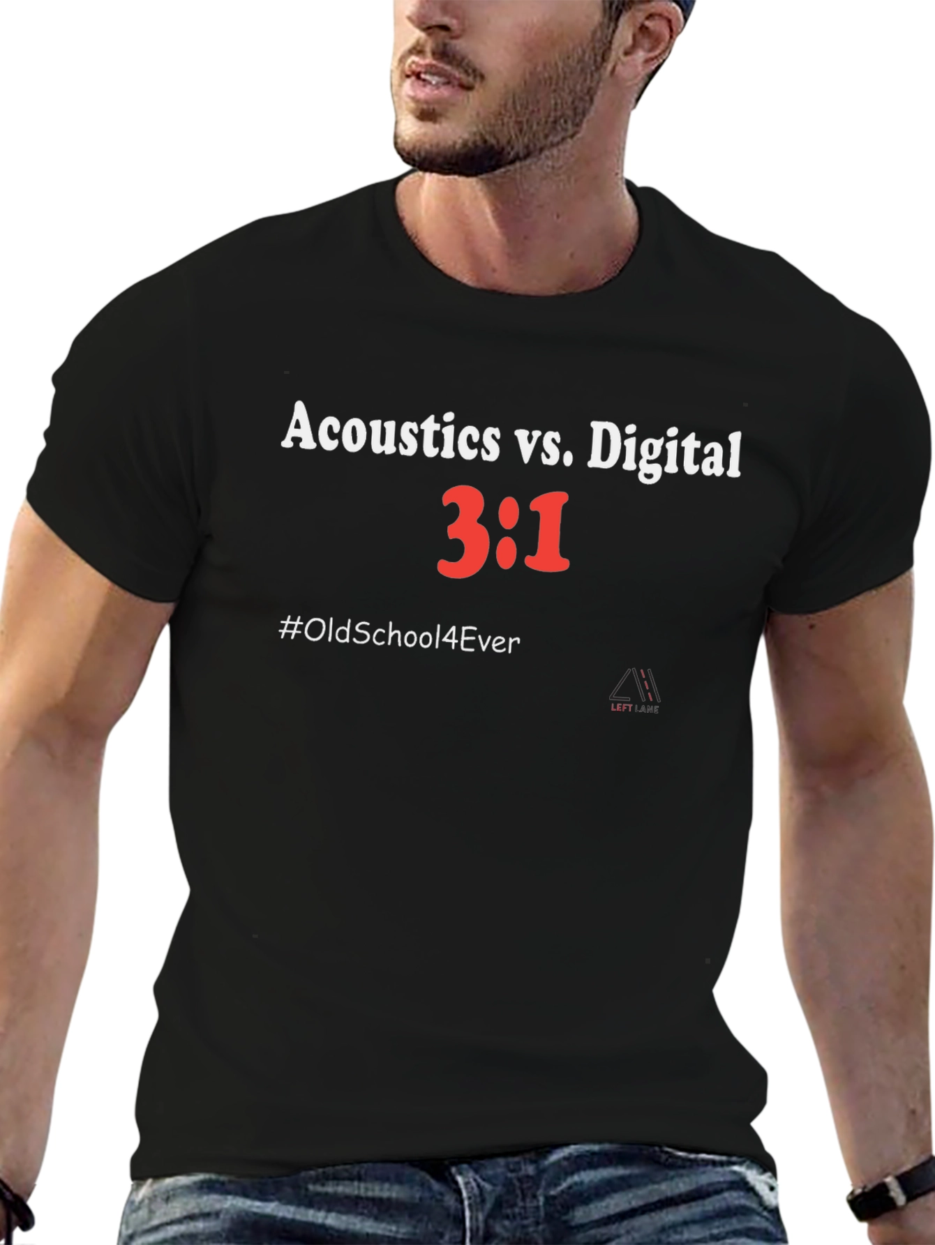Acoustics vs Digital T-Shirt - Old School Music Tee