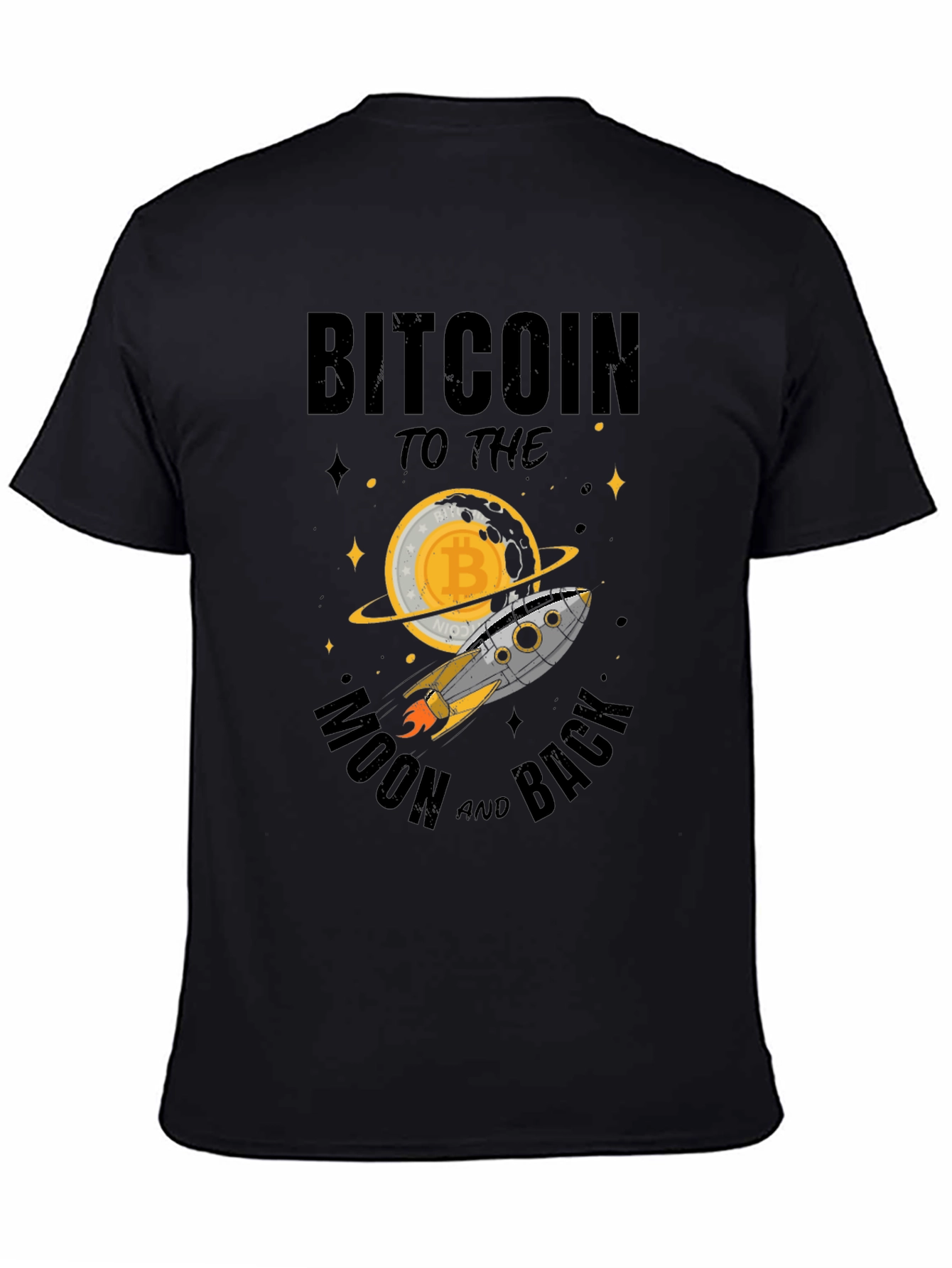 Bitcoin to the Moon T-Shirt - Crypto Rocket Tee