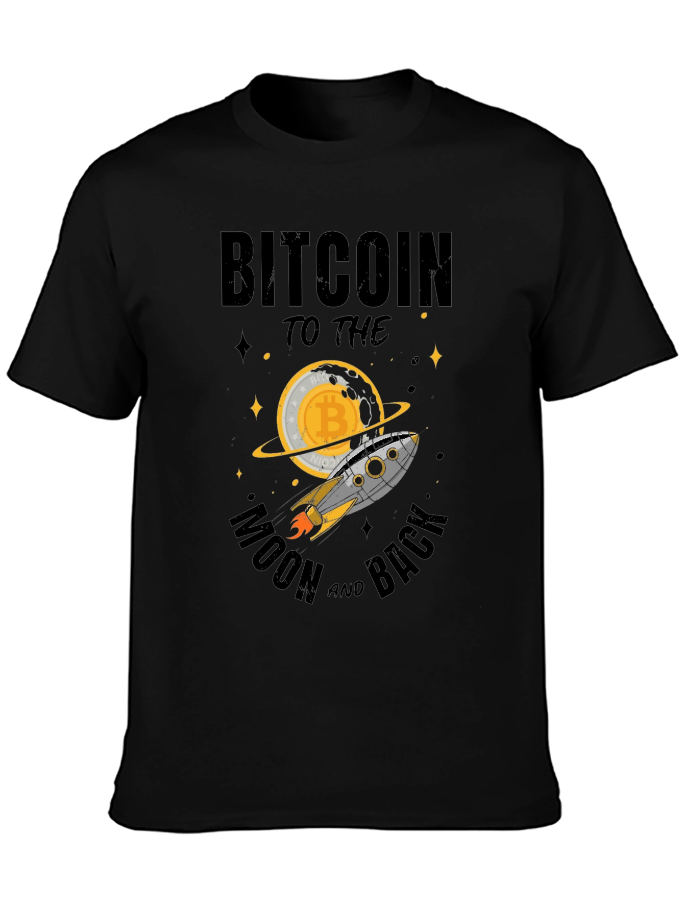 Bitcoin to the Moon T-Shirt - Crypto Rocket Tee