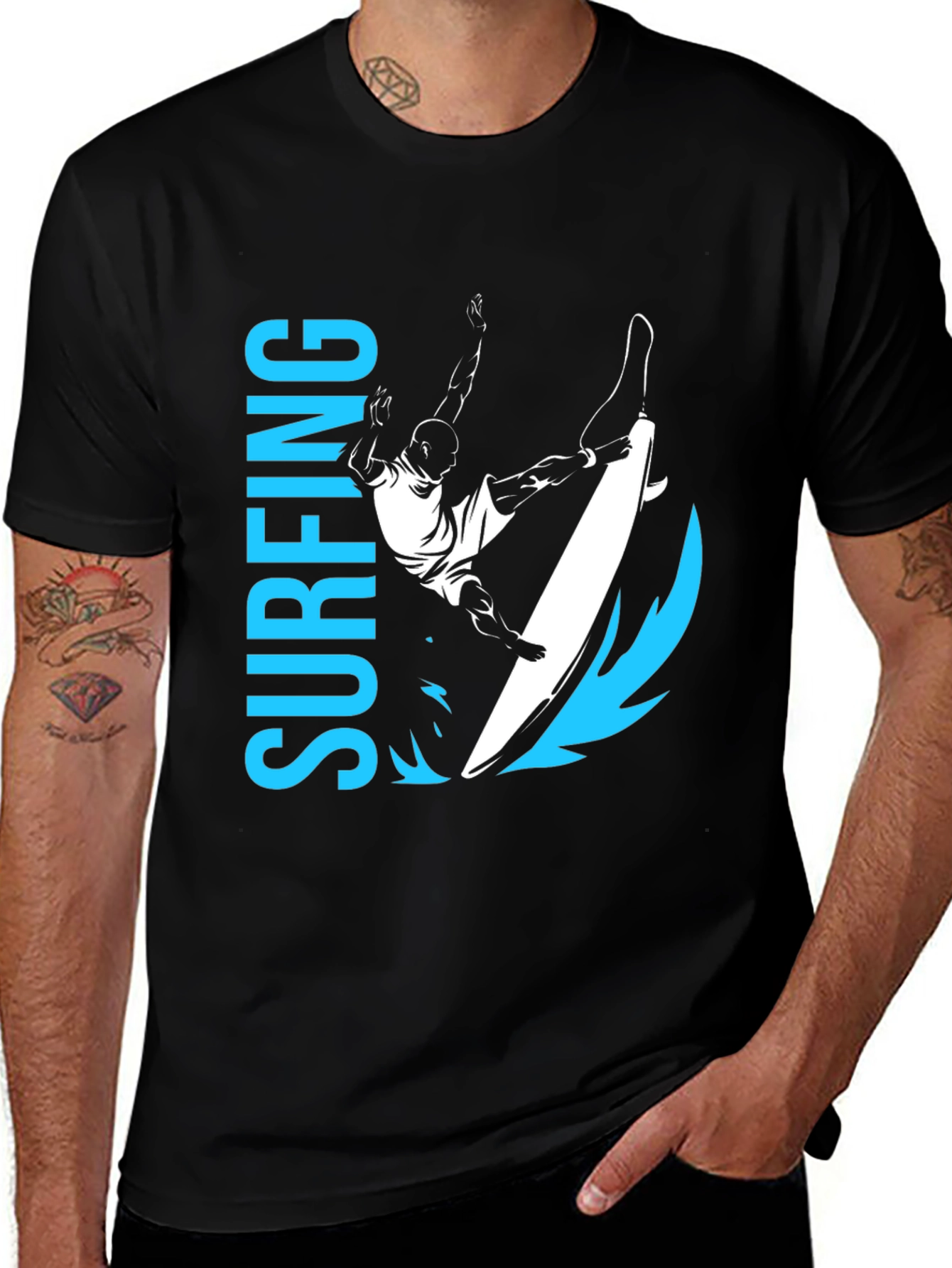 Surfing Graphic Tee - Ride the Wave in Style!
