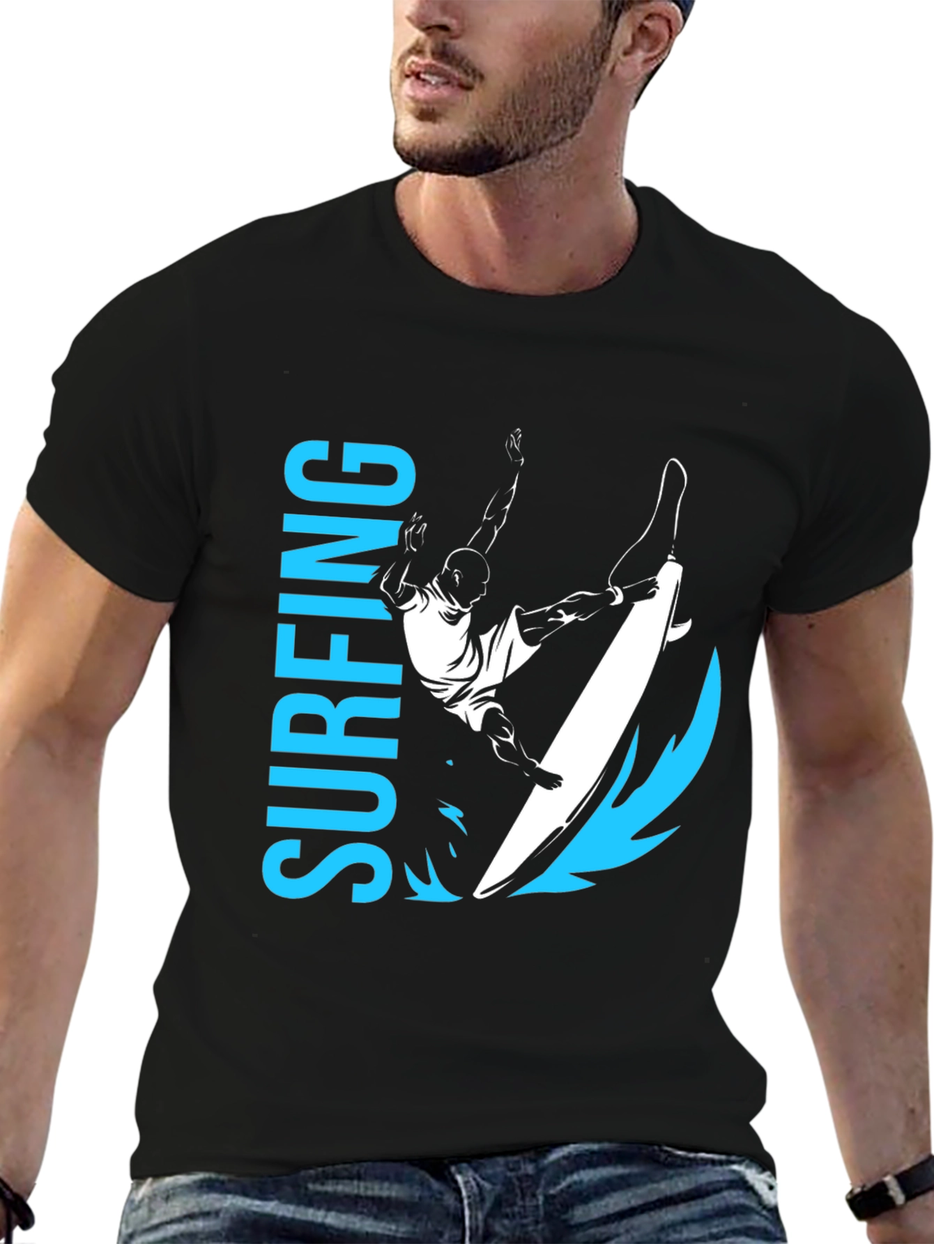 Surfing Graphic Tee - Ride the Wave in Style!
