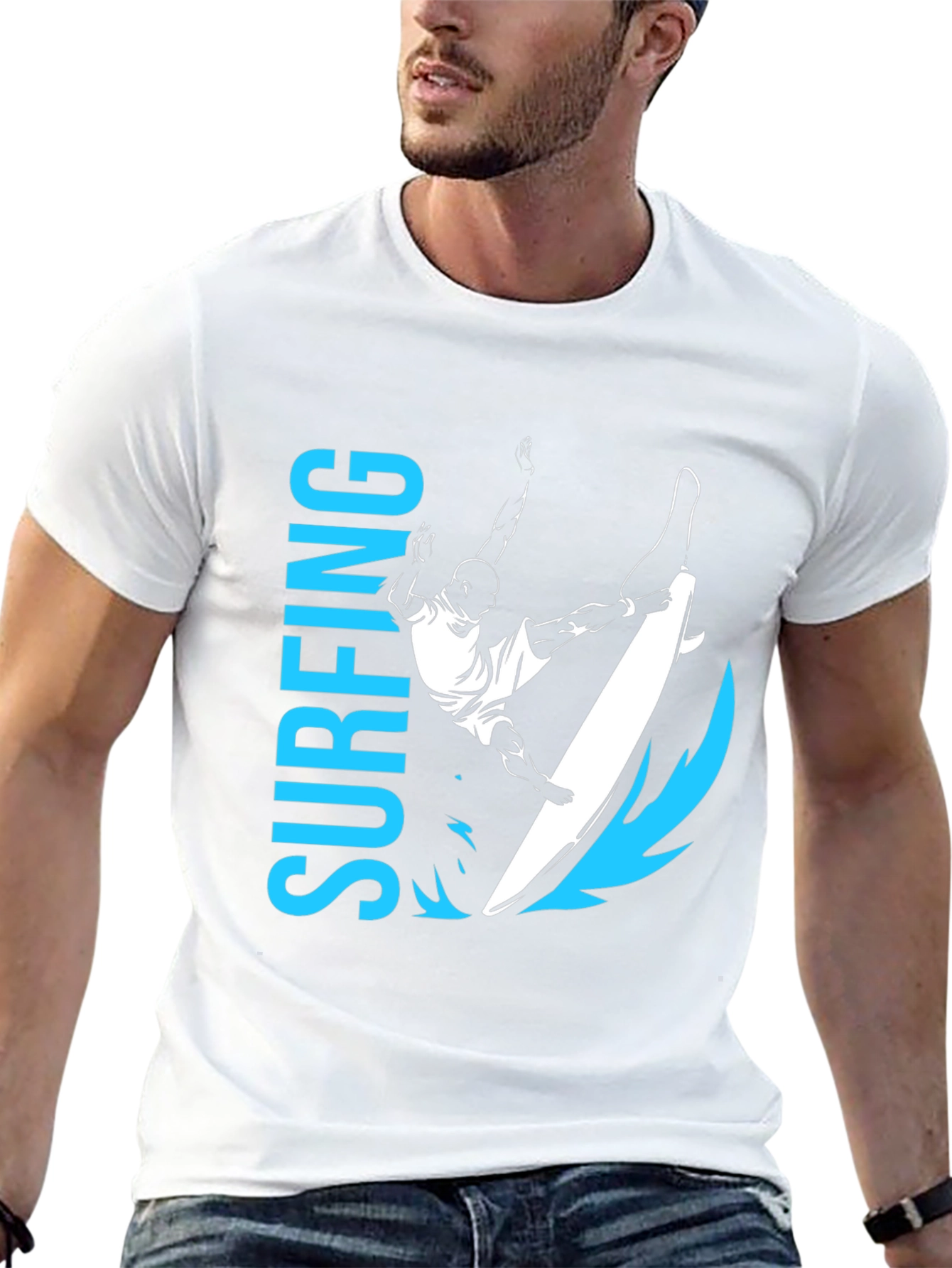 Surfing Graphic Tee - Ride the Wave in Style!
