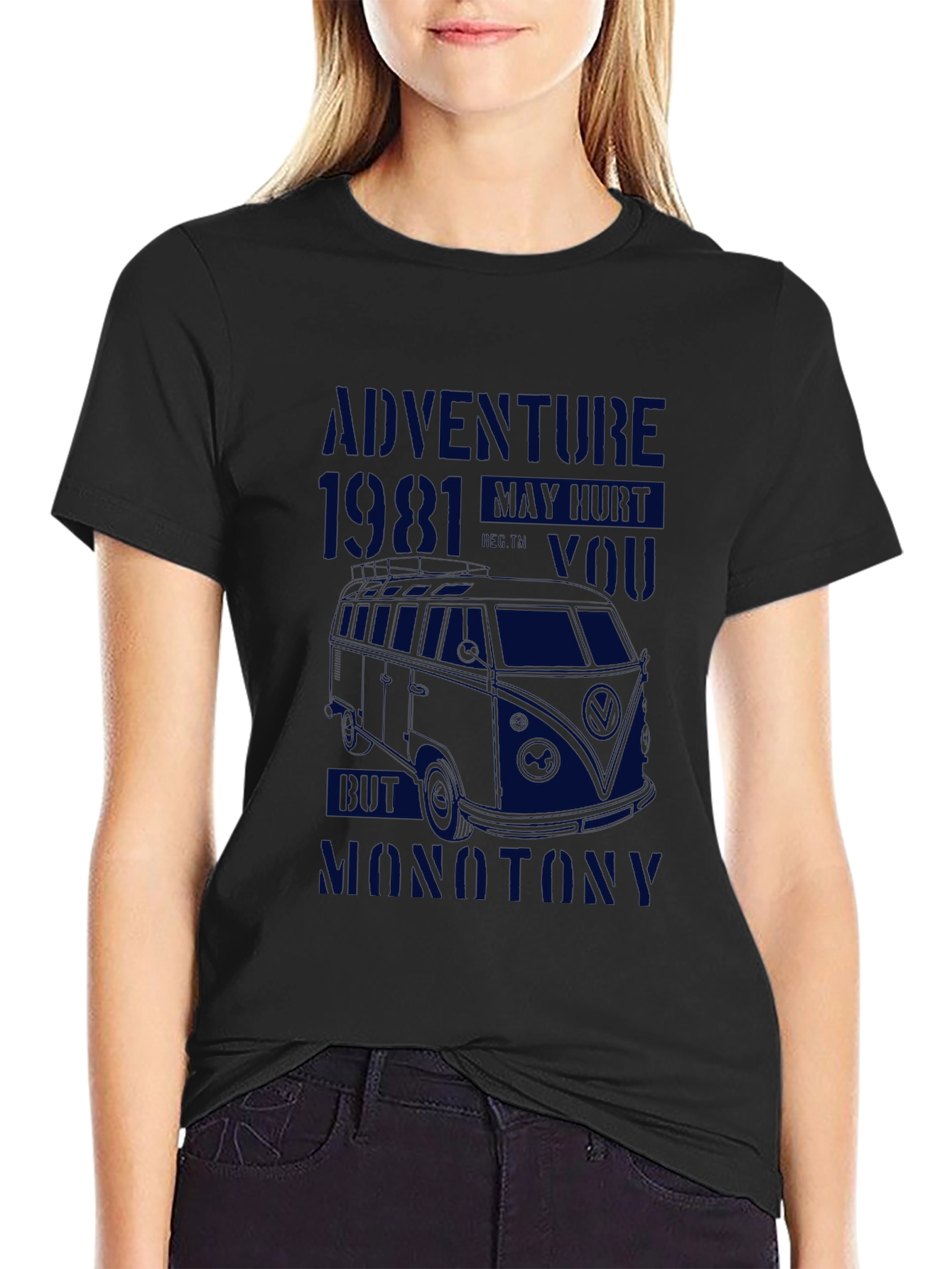 Adventure Awaits Graphic Tee - Retro VW Bus Design