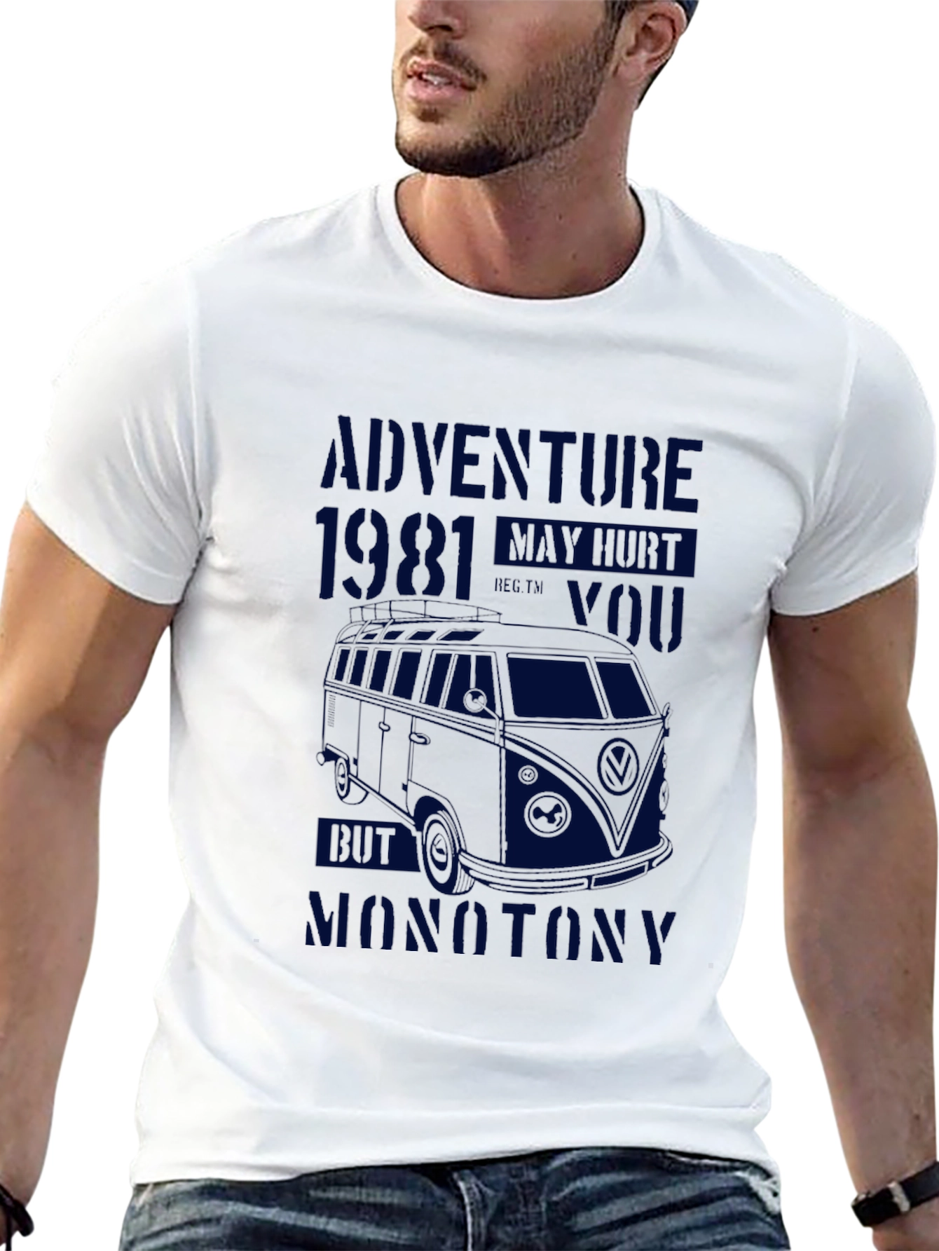 Adventure Awaits Graphic Tee - Retro VW Bus Design