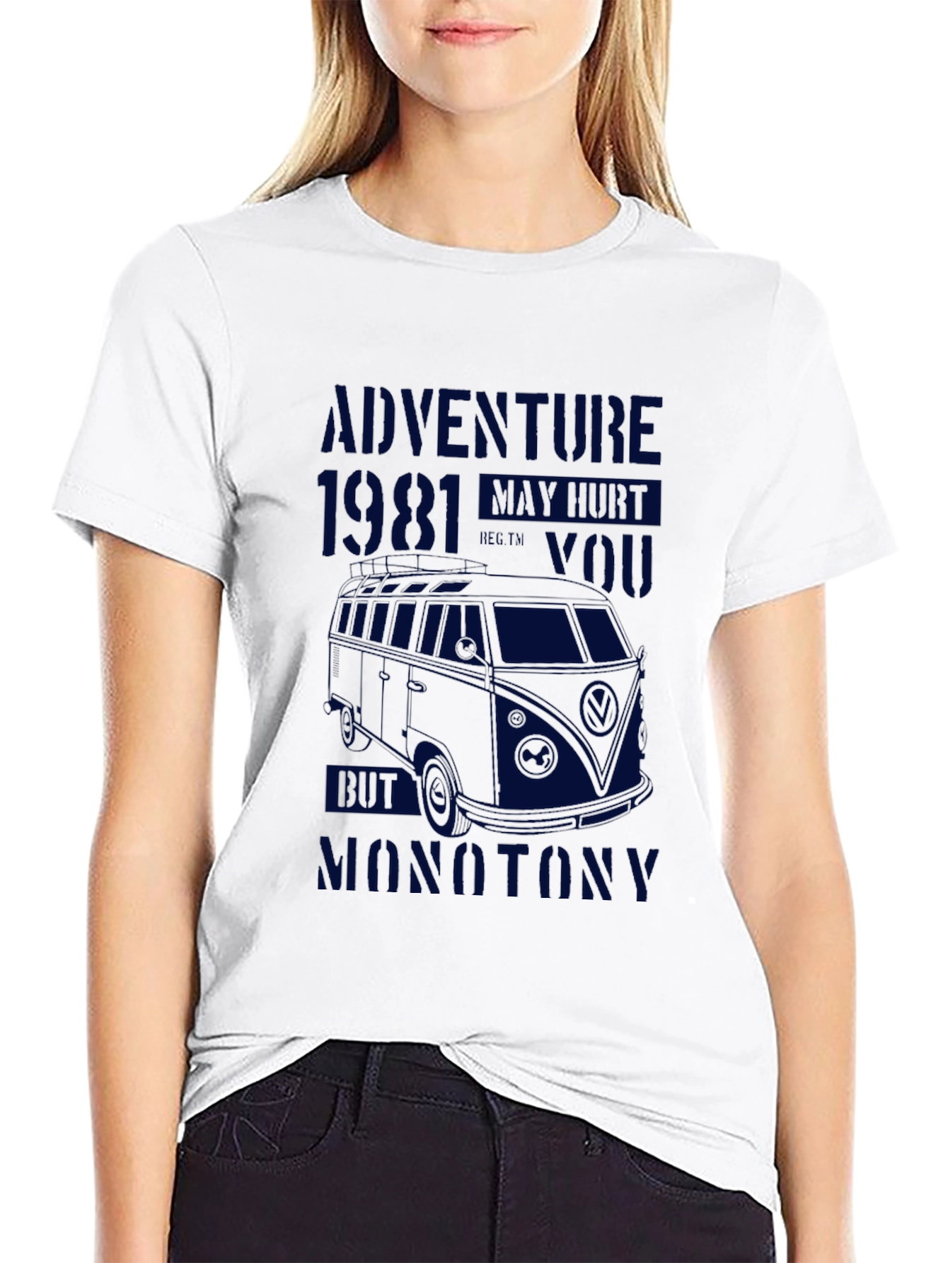 Adventure Awaits Graphic Tee - Retro VW Bus Design