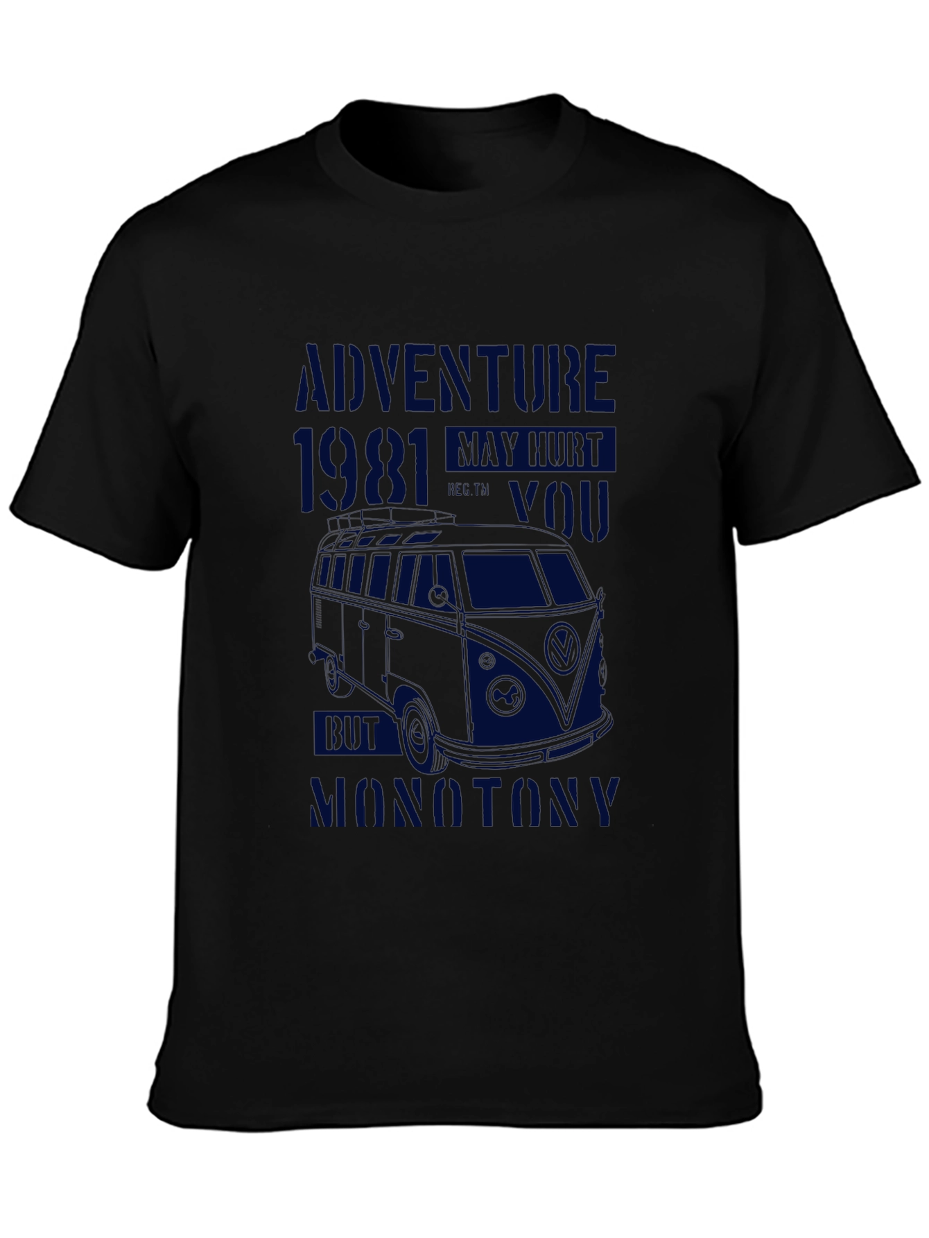 Adventure Awaits Graphic Tee - Retro VW Bus Design