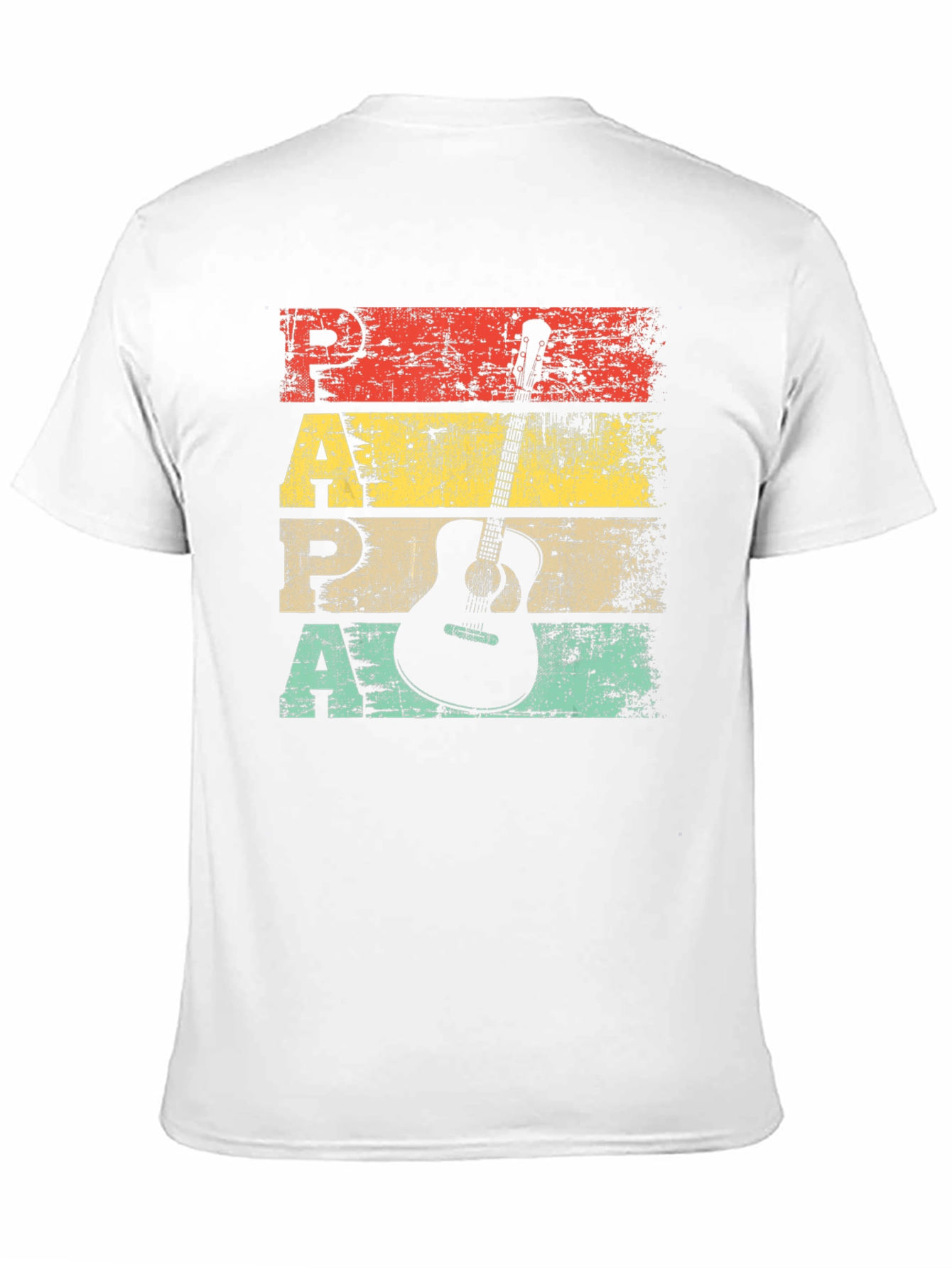Retro Papa Guitar T-Shirt - Musician Fathers Day Tee