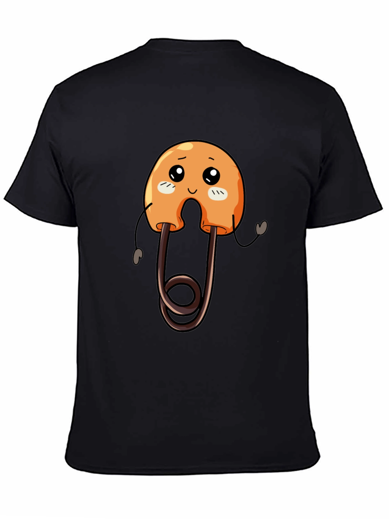 Cute Safety Pin Cartoon Graphic Tee
