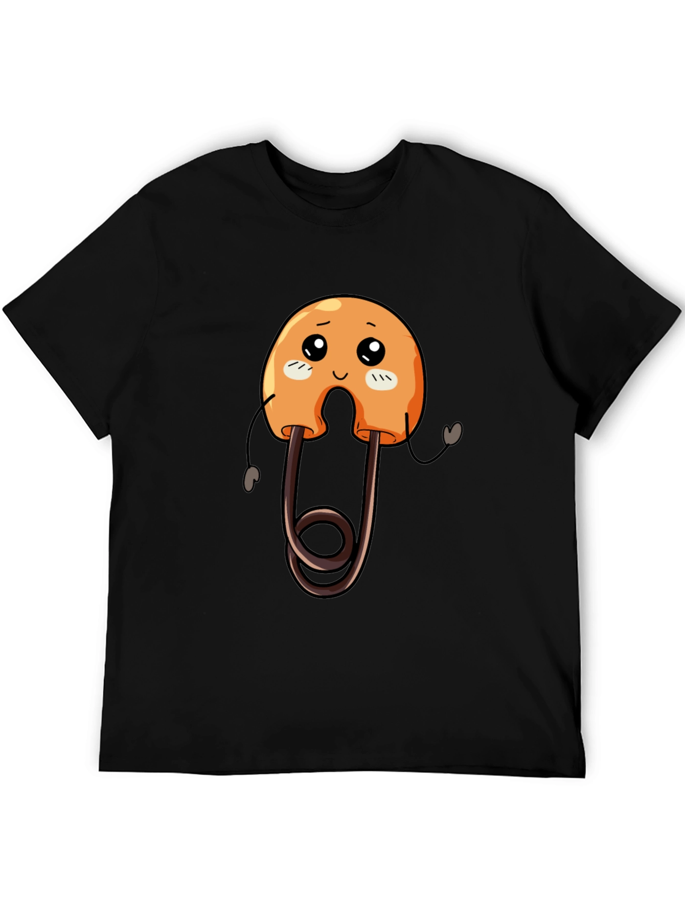Cute Safety Pin Cartoon Graphic Tee