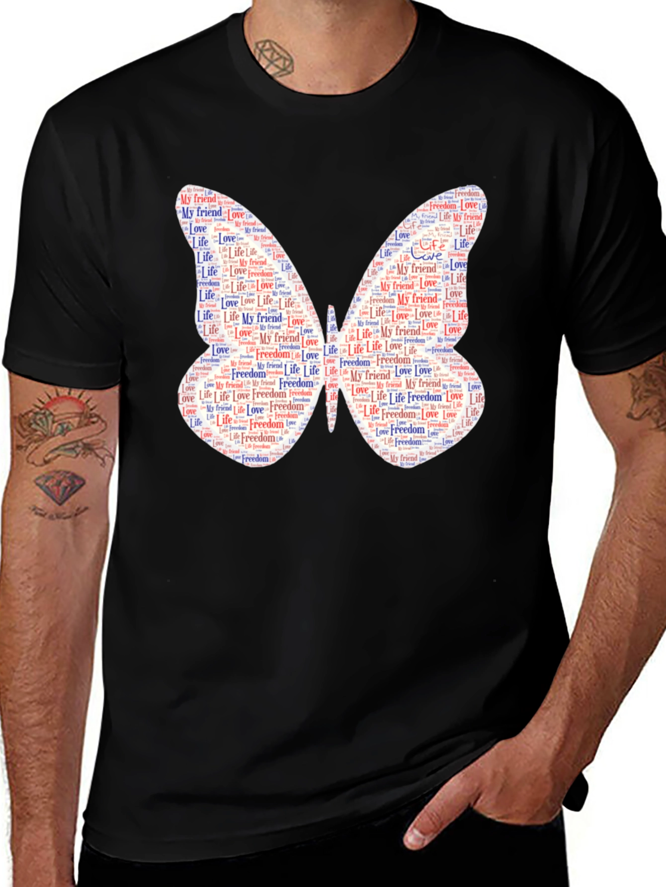 Butterfly Words Graphic Tee