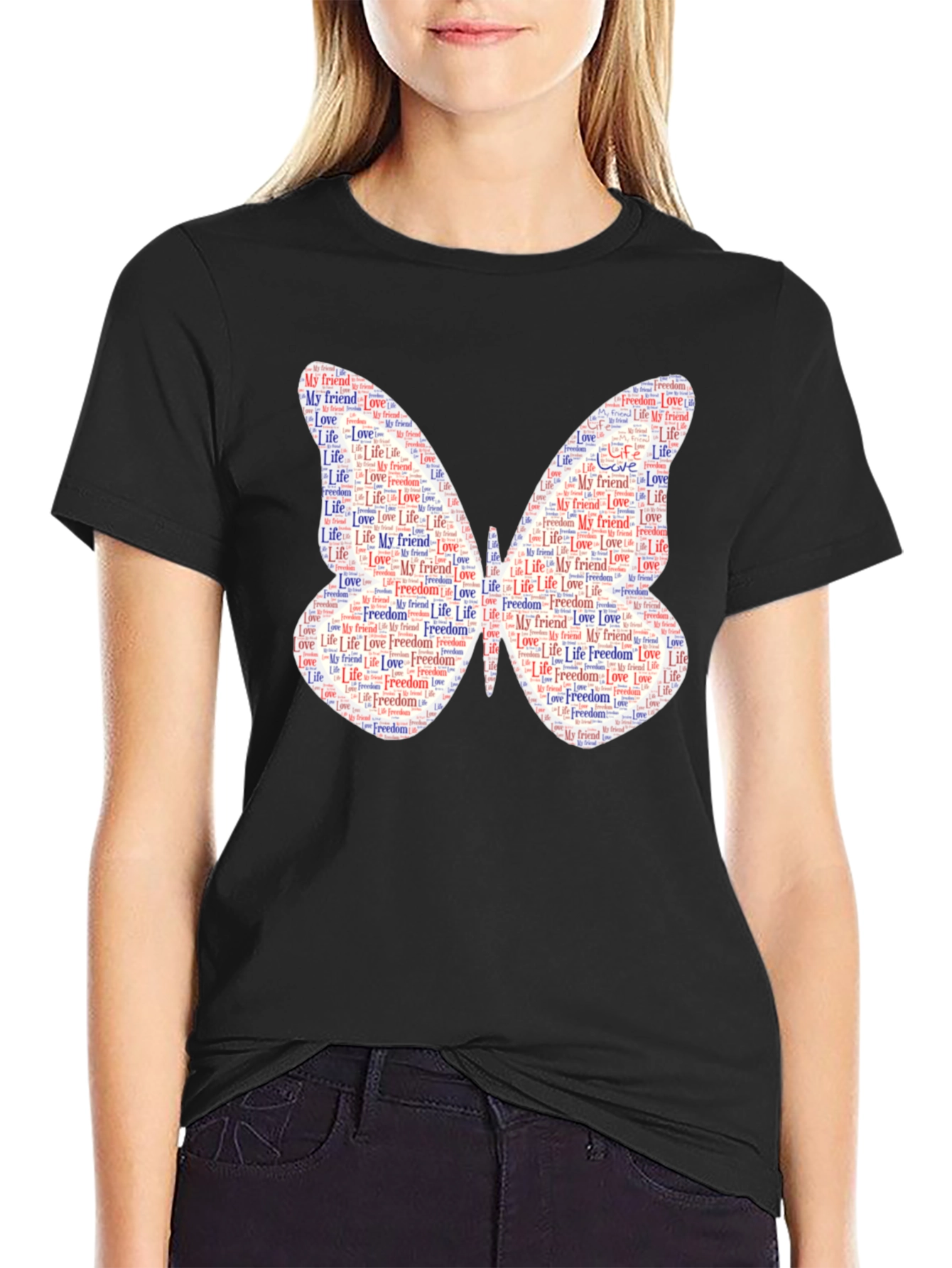 Butterfly Words Graphic Tee