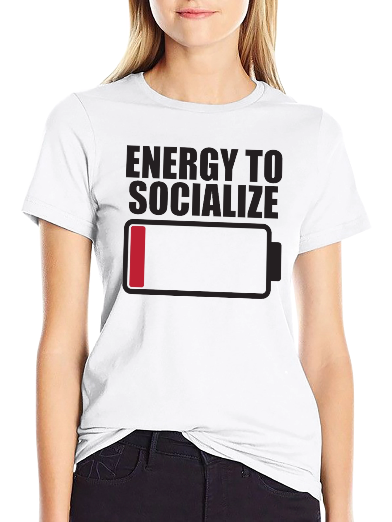 Low Energy Socializing Humor Graphic Tee
