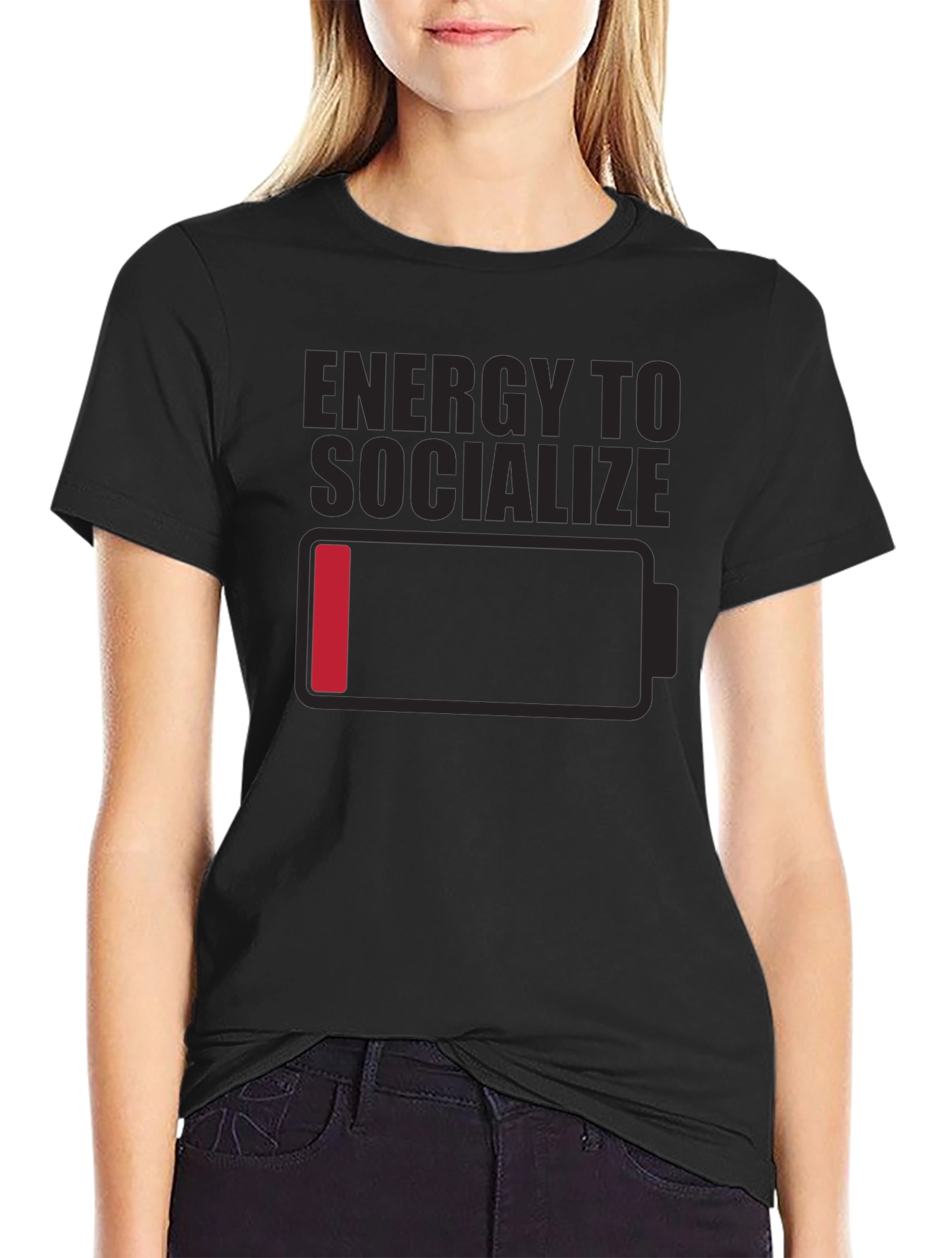 Low Energy Socializing Humor Graphic Tee