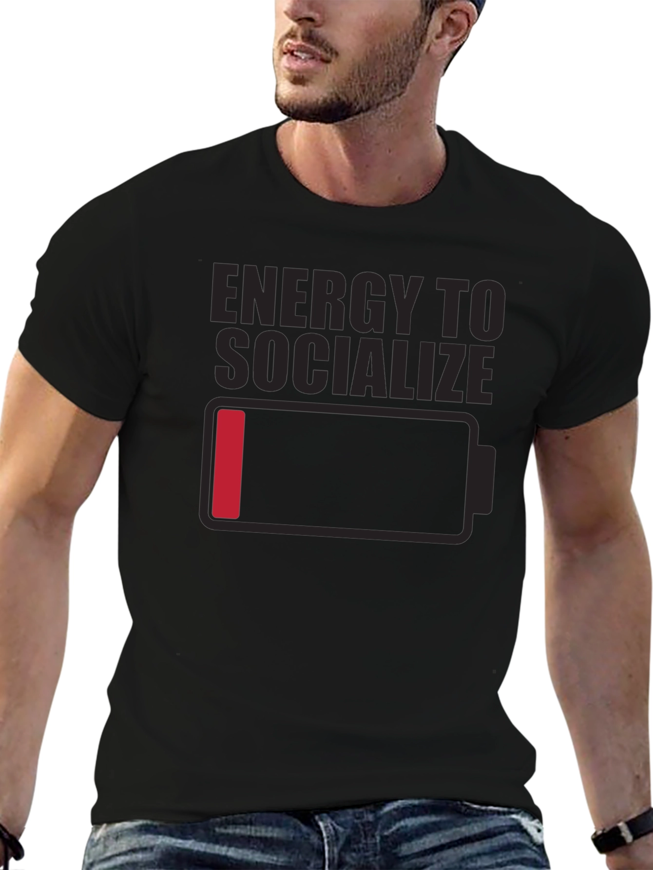 Low Energy Socializing Humor Graphic Tee