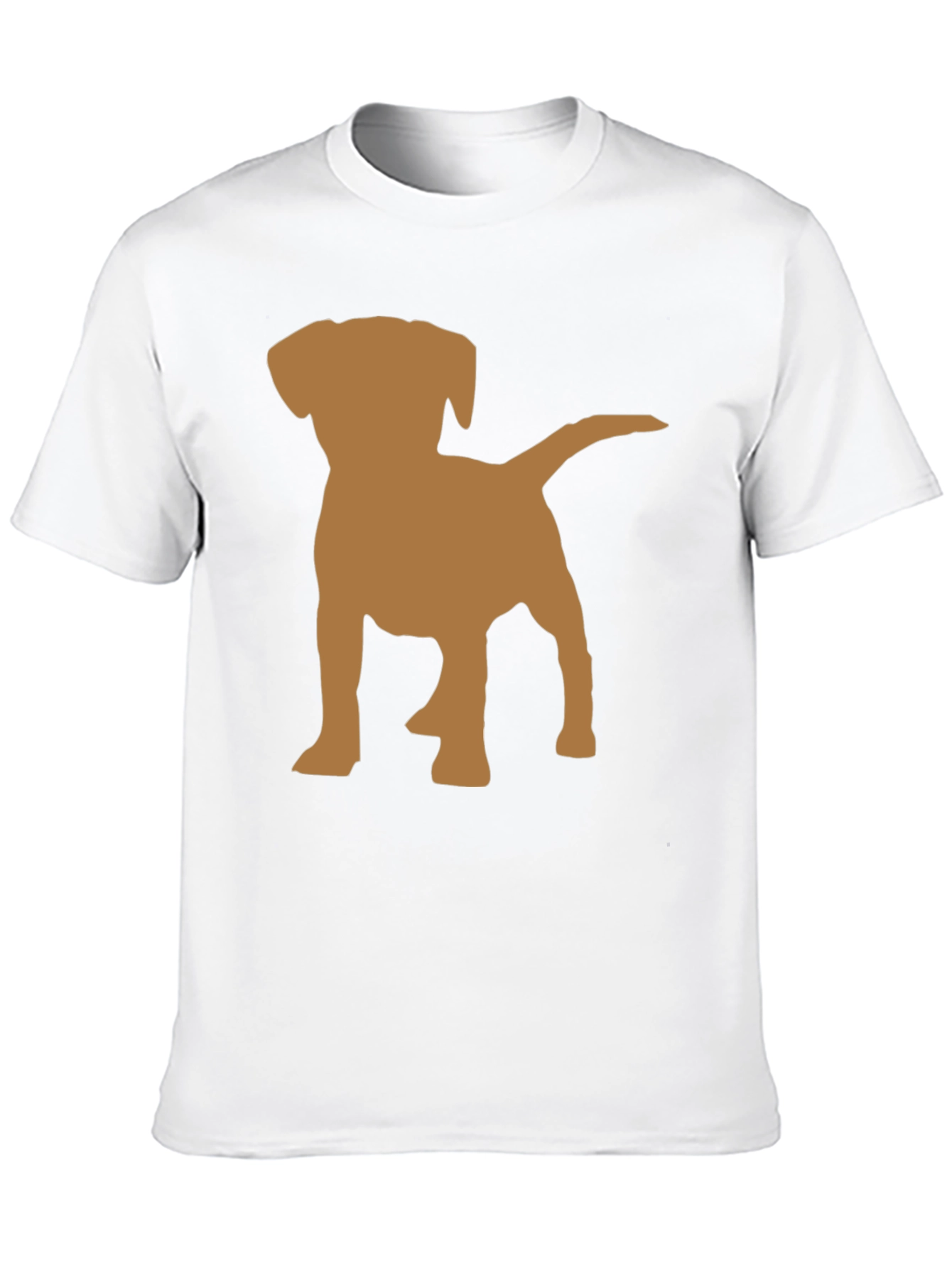 Dog Silhouette Graphic Tee - Black Cotton