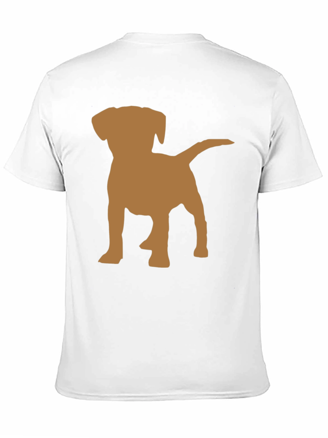Dog Silhouette Graphic Tee - Black Cotton